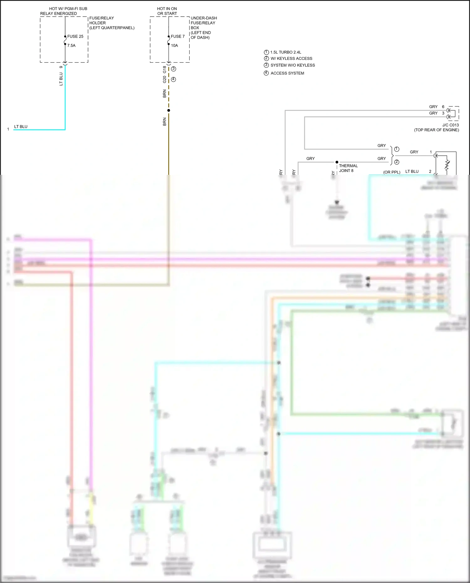 Wiring diagram left quarterpanel) for Honda CR-V V (2016-2022) (21 of 34)