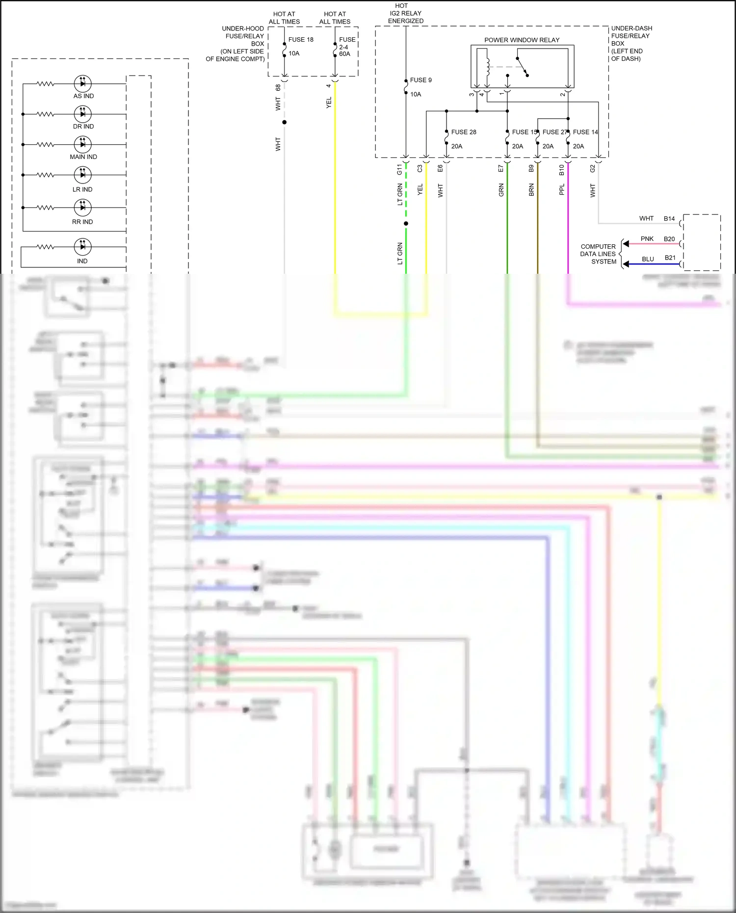 Wiring diagram main switch for Honda CR-V V (2016-2022) (1 of 1)