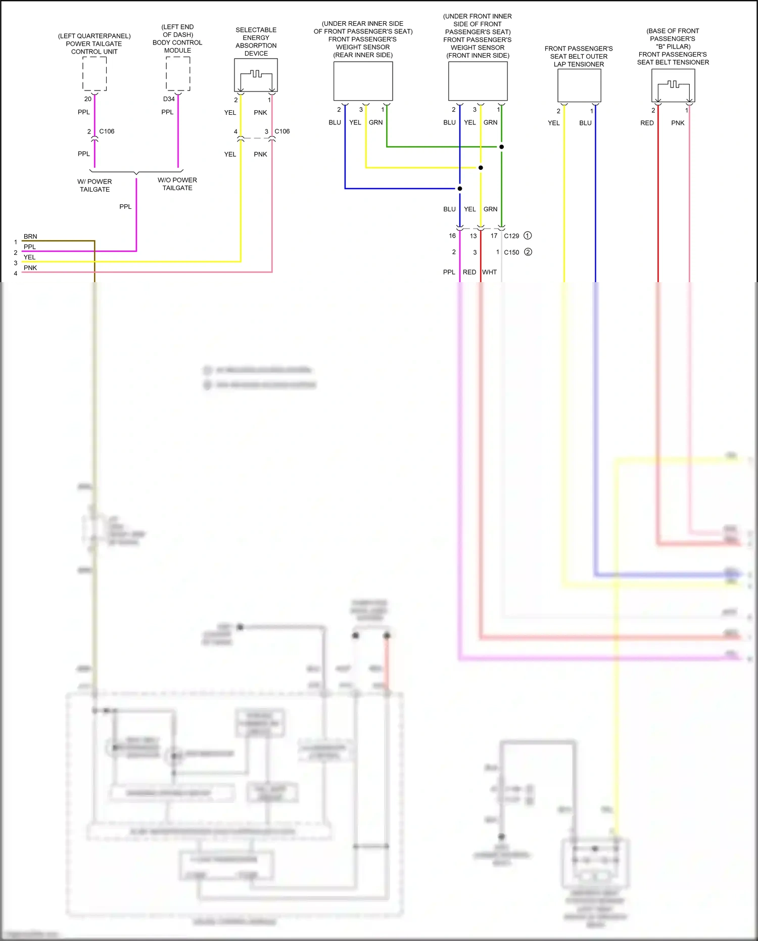 Wiring diagram power tailgate control unit for Honda CR-V V (2016-2022) (10 of 12)