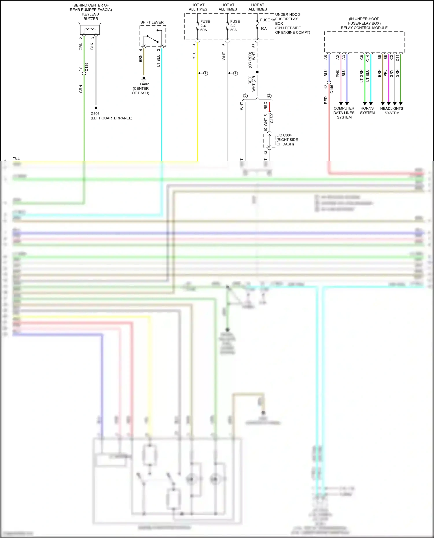 Wiring diagram shift lever) for Honda CR-V V (2016-2022) (3 of 10)
