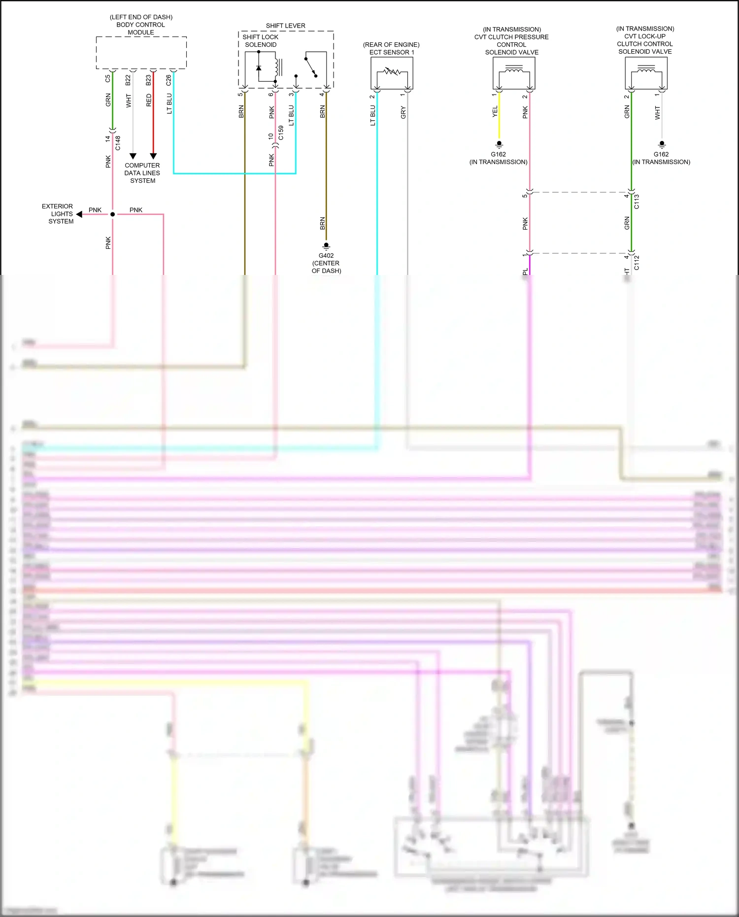 Wiring diagram shift lever) for Honda CR-V V (2016-2022) (2 of 10)