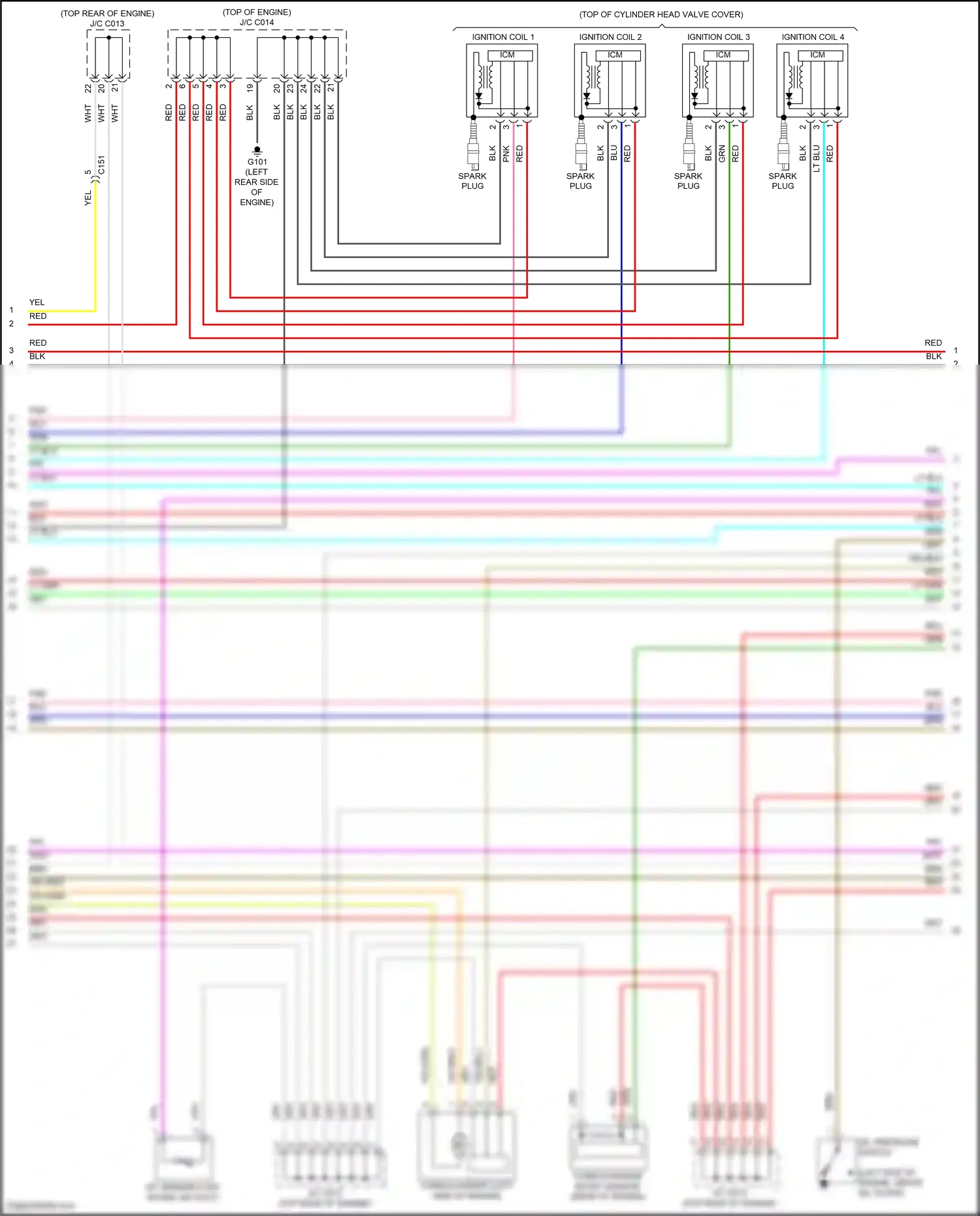 Wiring diagram spark plug for Honda CR-V V (2016-2022) (1 of 2)