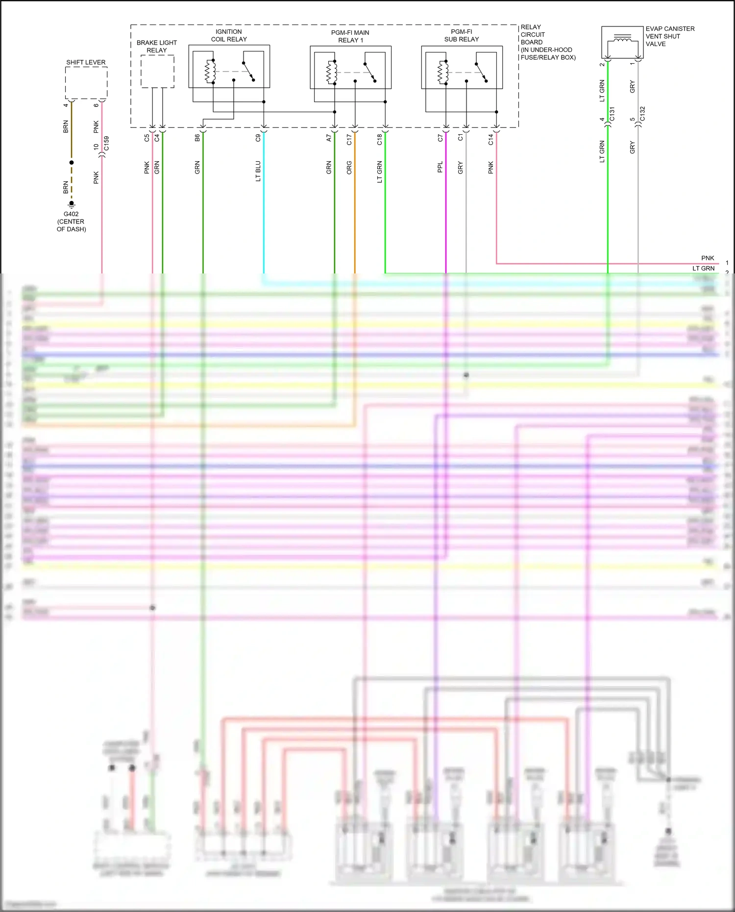 Wiring diagram spark plug for Honda CR-V V (2016-2022) (2 of 2)