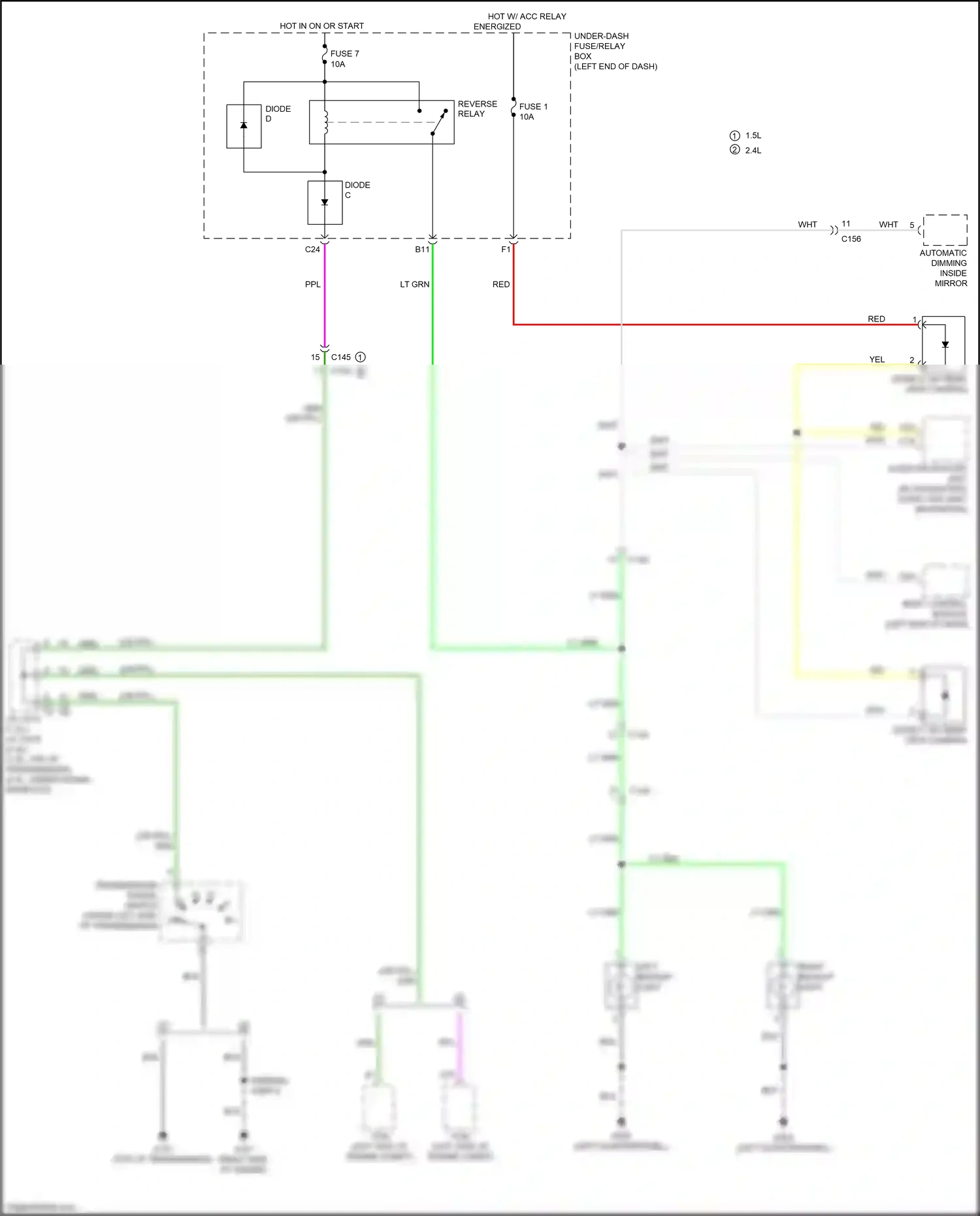 Wiring diagram transmission range switch for Honda CR-V V (2016-2022) (1 of 12)