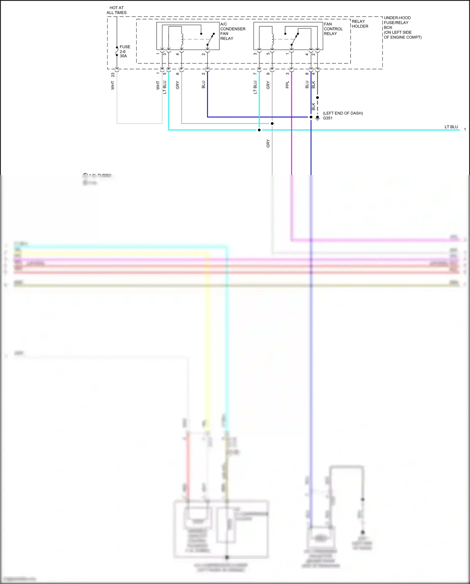 Wiring diagram variable capacity control solenoid for Honda CR-V V (2016-2022) (1 of 1)
