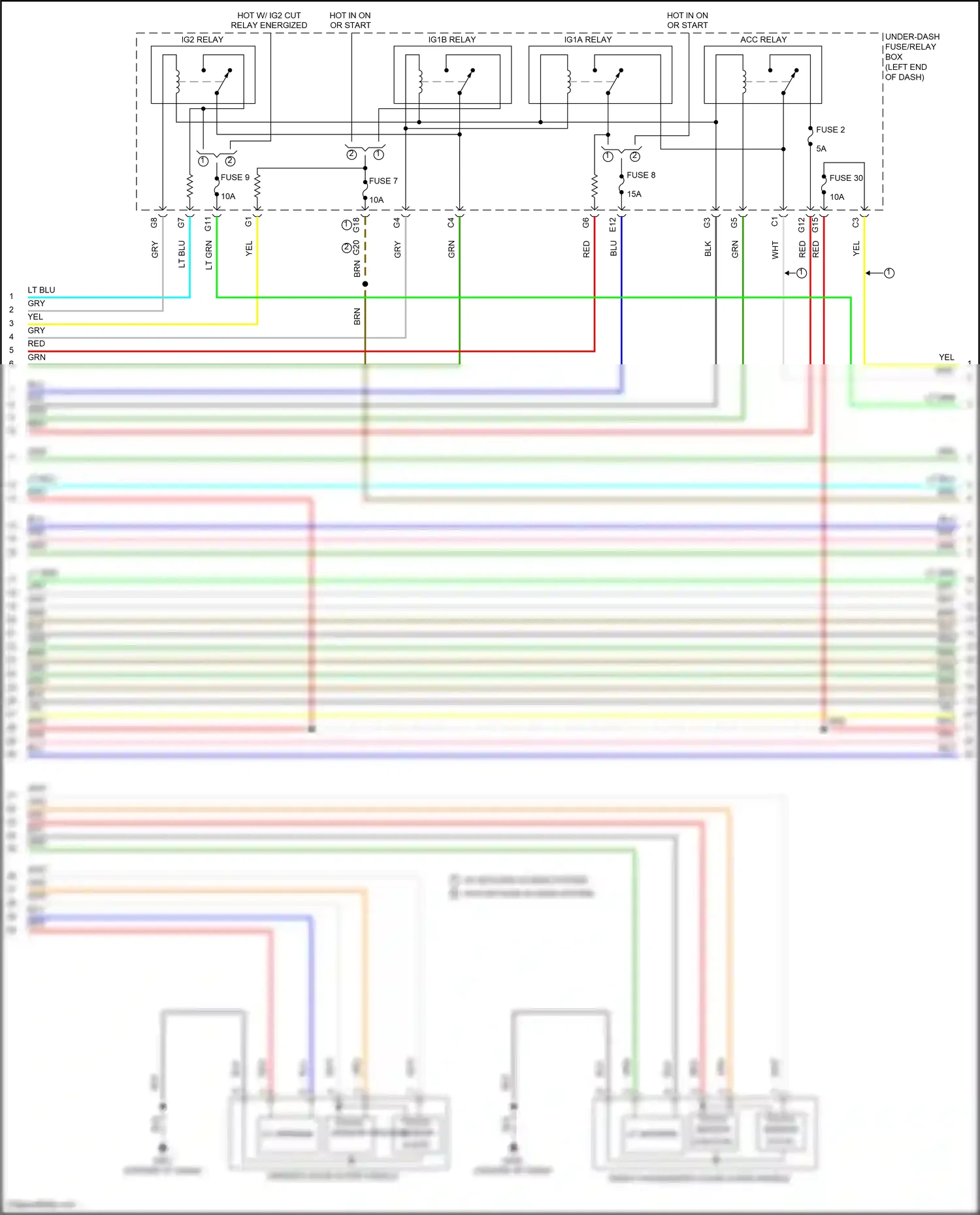 Wiring diagram w/ keyless access system w/o keyless access system for Honda CR-V V (2016-2022) (6 of 12)