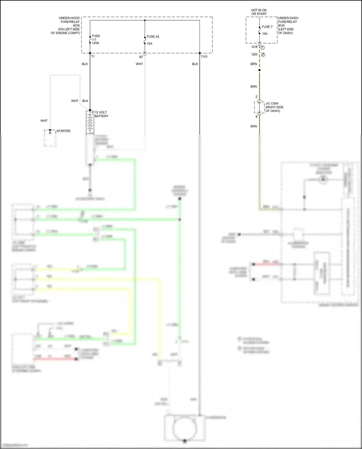 Wiring diagram w/ keyless access system w/o keyless access system for Honda CR-V V (2016-2022) (3 of 12)