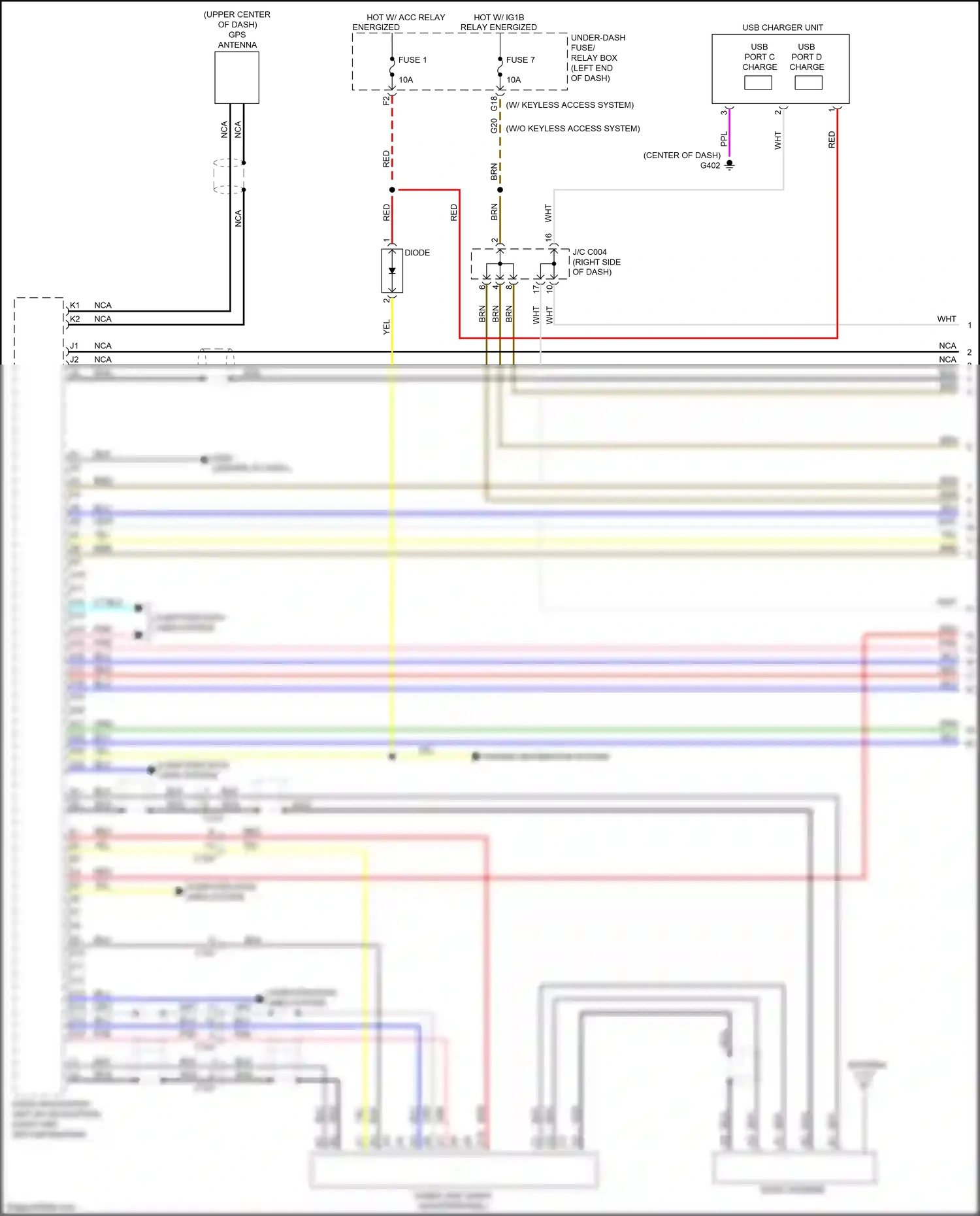 Wiring diagram w/ keyless access system for Honda CR-V V (2016-2022) (15 of 16)
