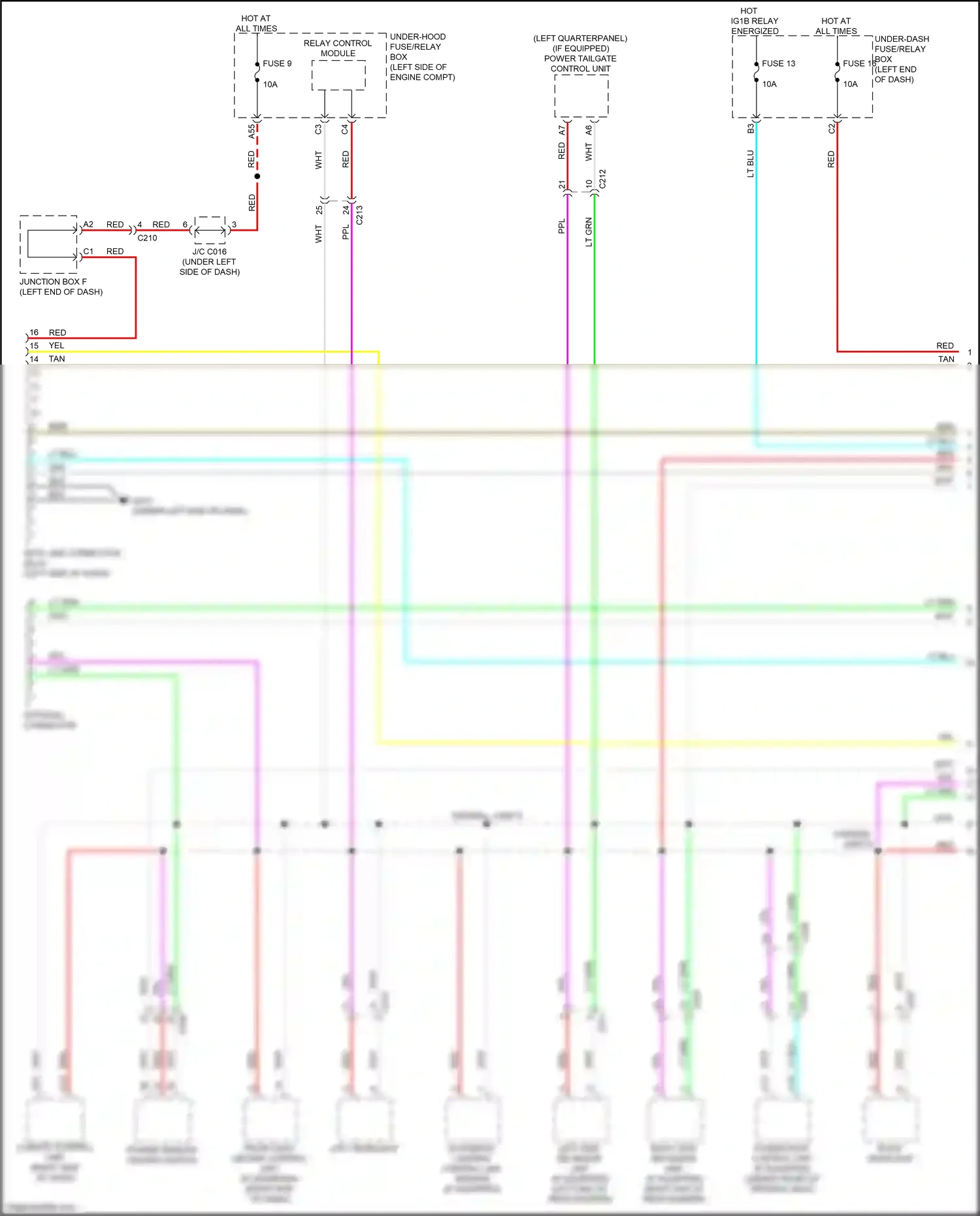 Wiring diagram automatic lighting control unit-sensor for Honda CR-V VI (2022-2024) (3 of 10)