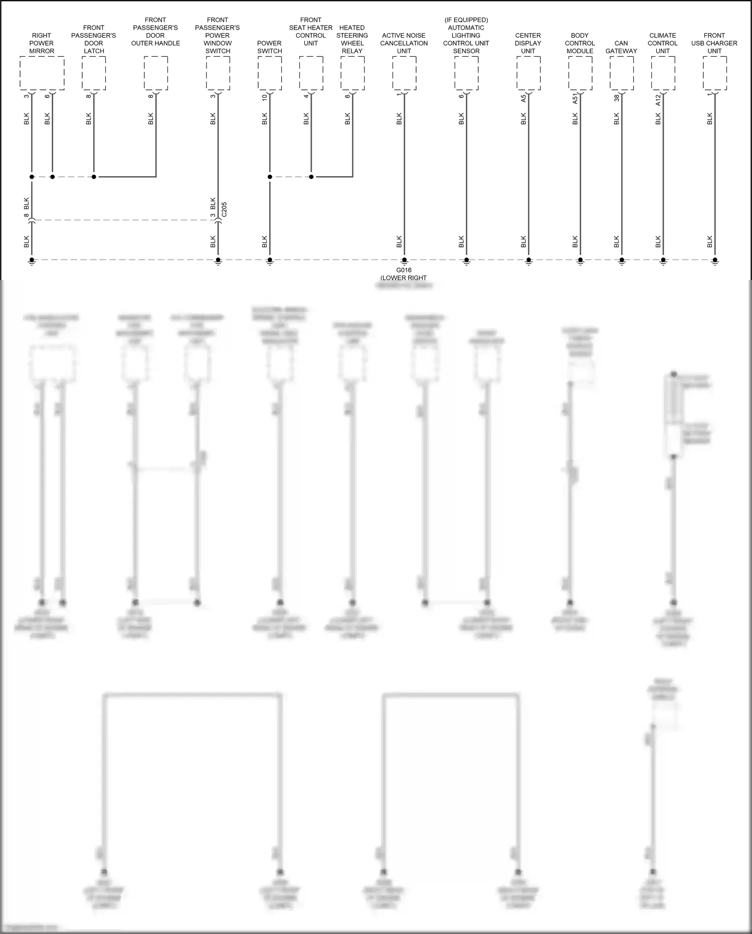 Wiring diagram automatic lighting control unit-sensor for Honda CR-V VI (2022-2024) (7 of 10)