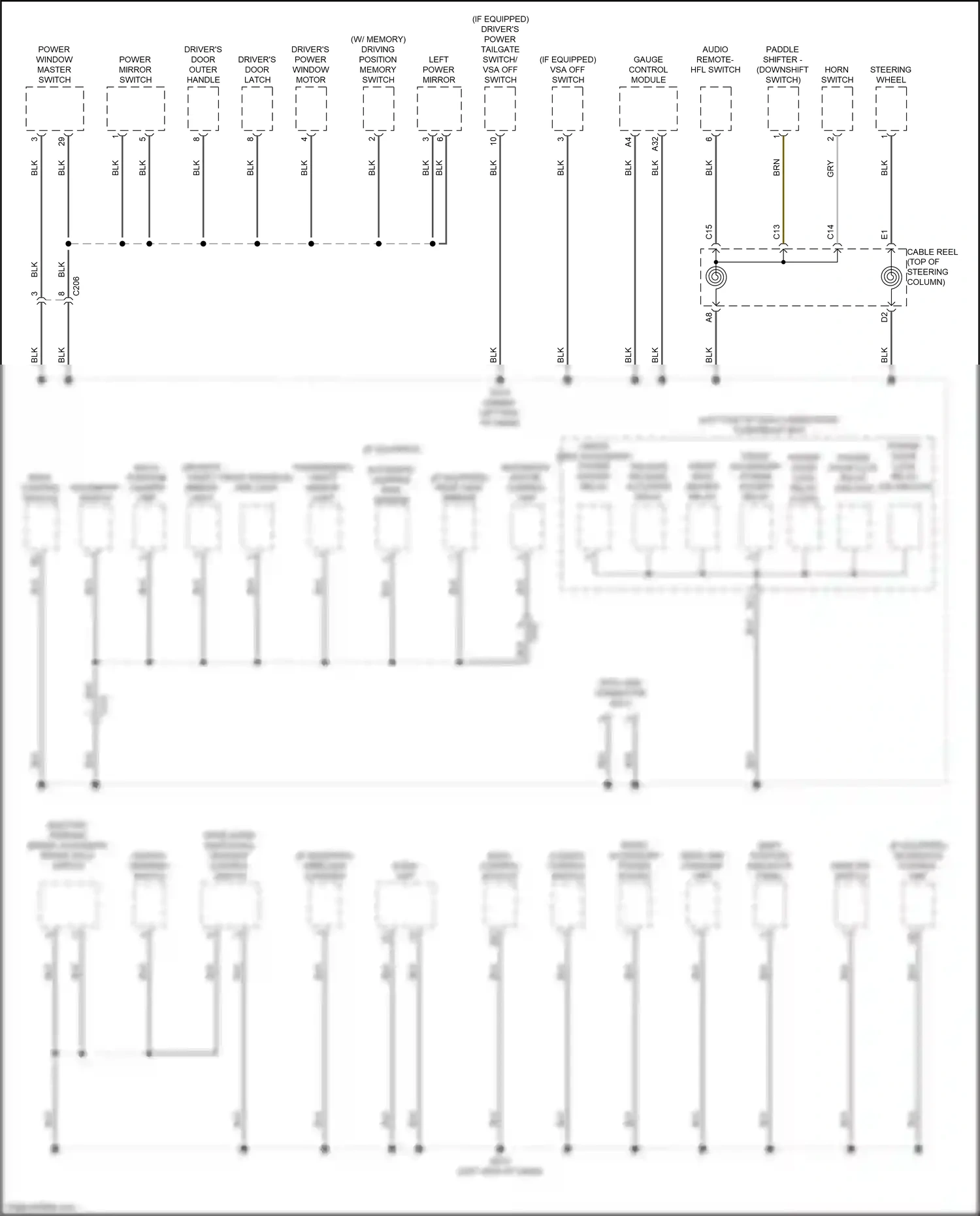 Wiring diagram climate control switch for Honda CR-V VI (2022-2024) (6 of 10)