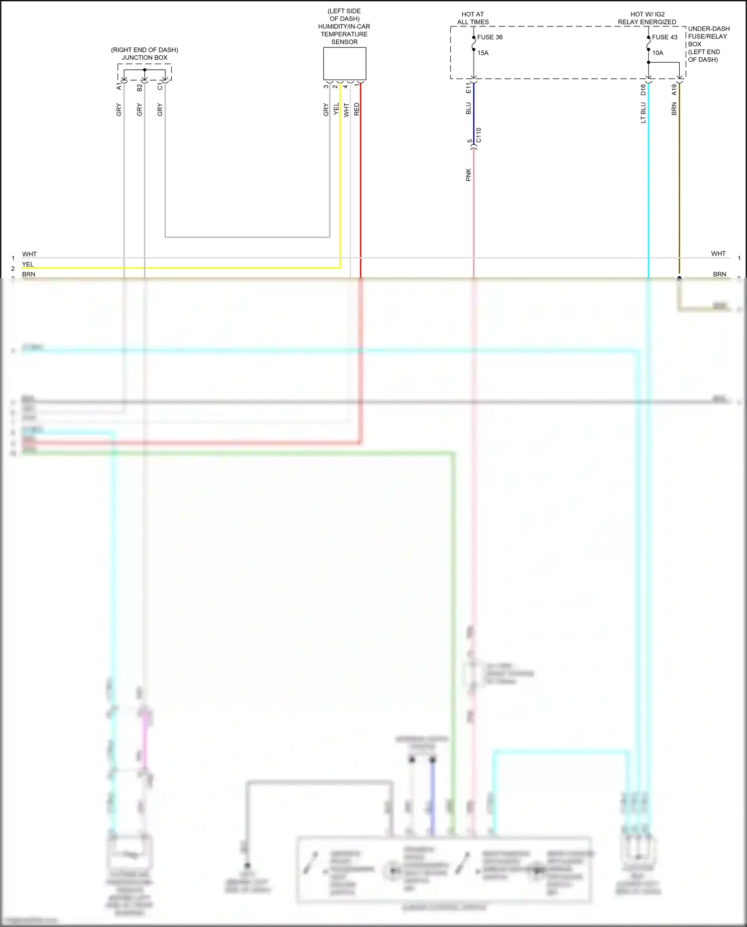 Wiring diagram climate control switch for Honda CR-V VI (2022-2024) (1 of 10)