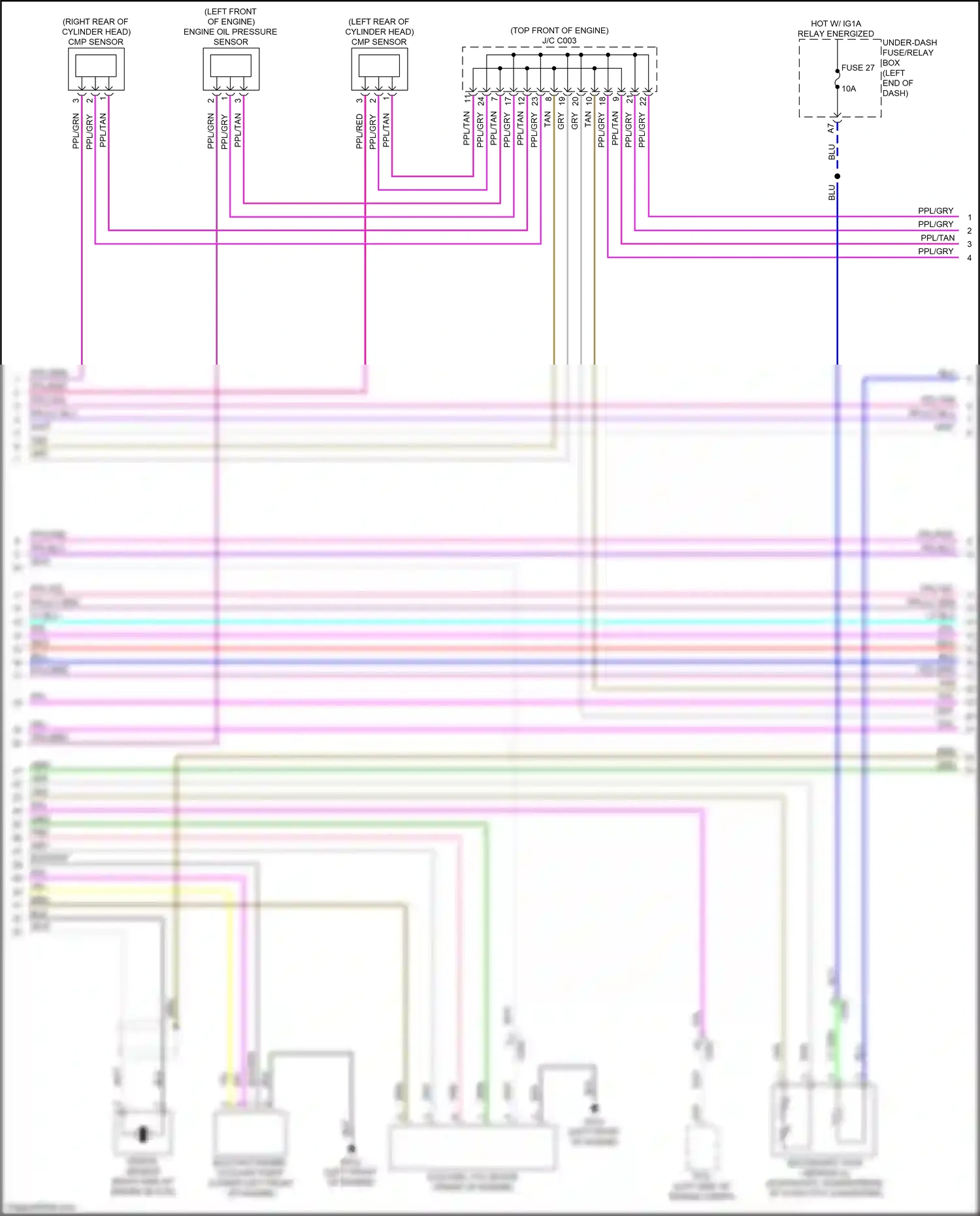 Wiring diagram cmp sensor b for Honda CR-V VI (2022-2024) (2 of 2)