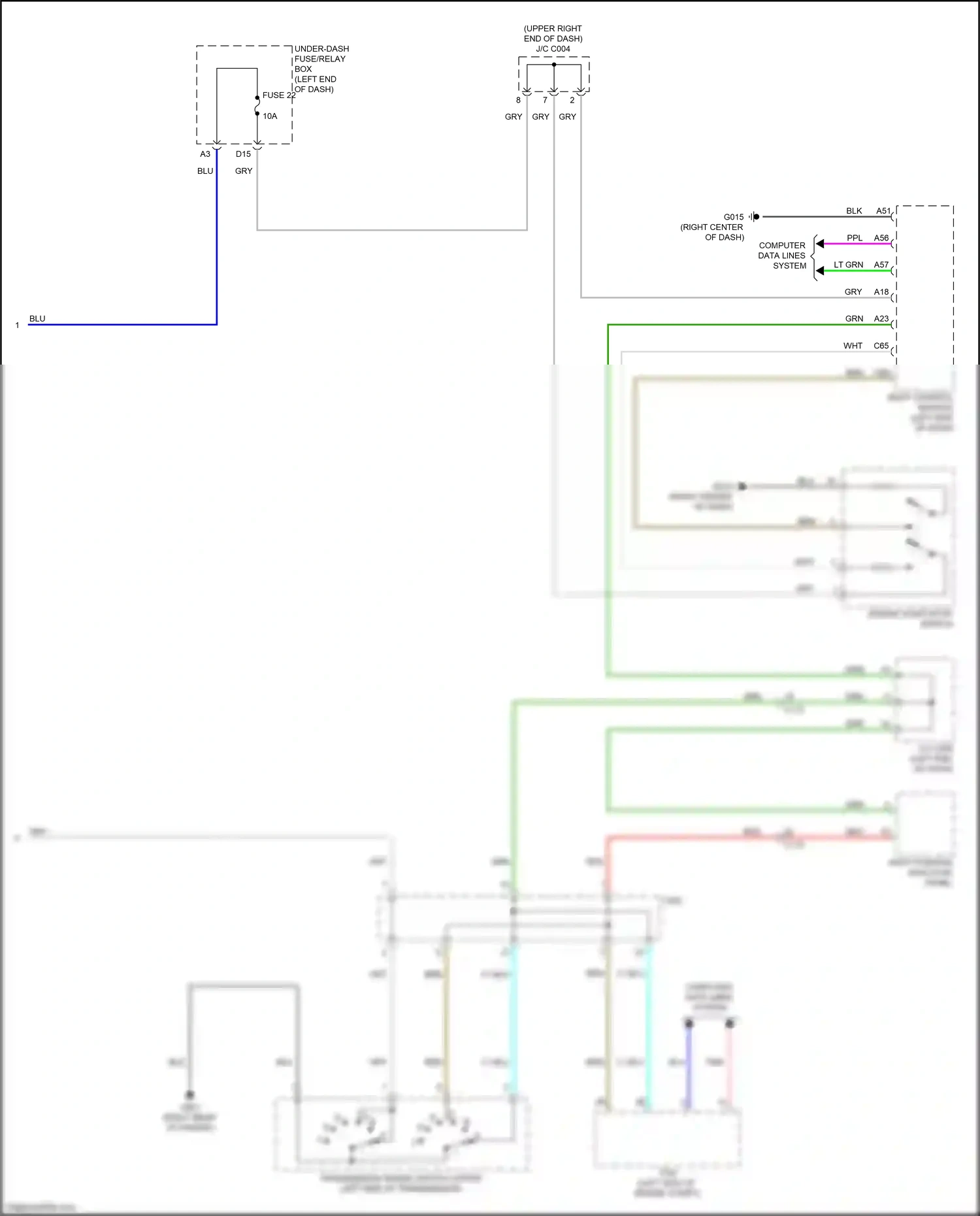 Wiring diagram computer data lines system for Honda CR-V VI (2022-2024) (10 of 112)