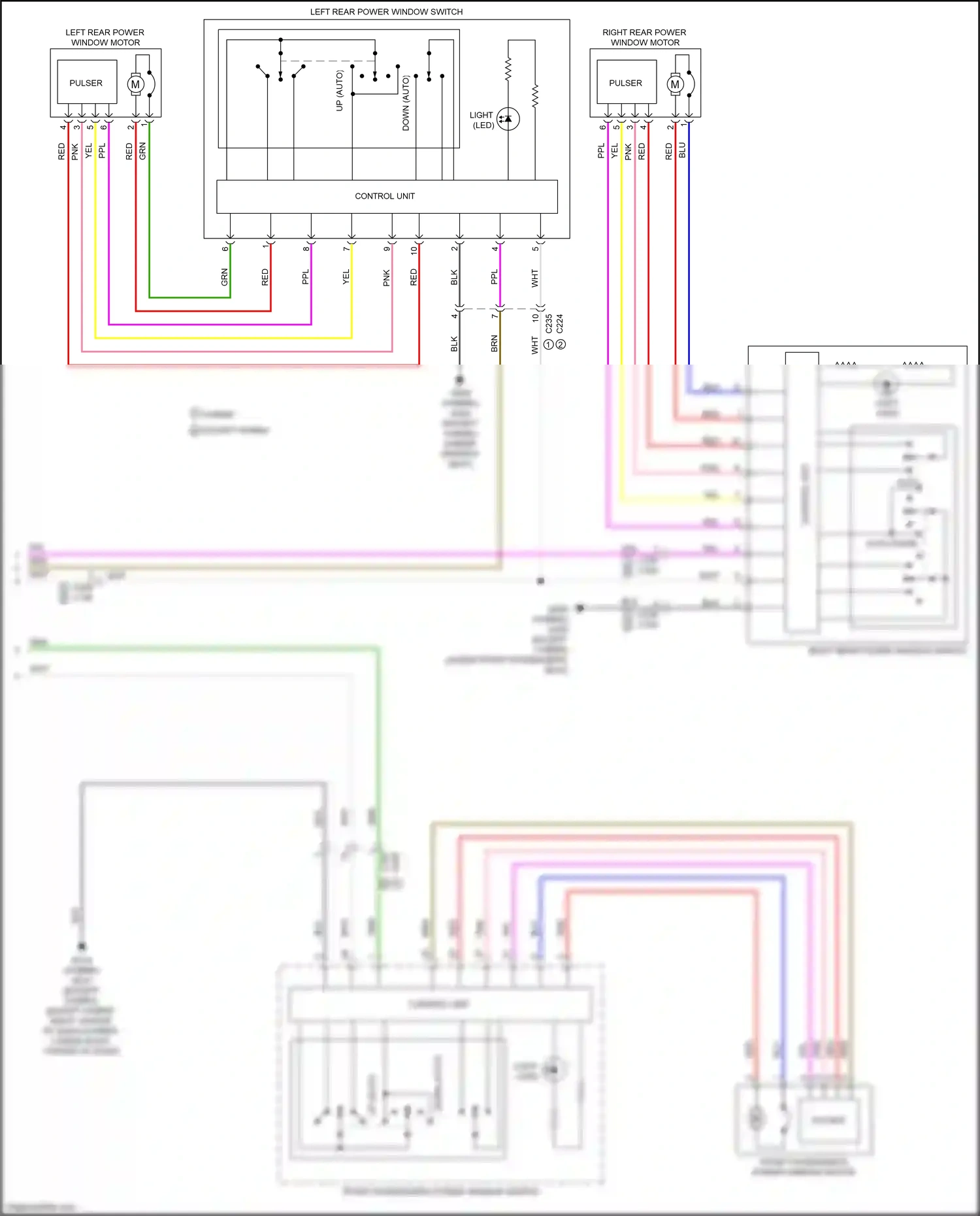 Wiring diagram down auto for Honda CR-V VI (2022-2024) (4 of 4)