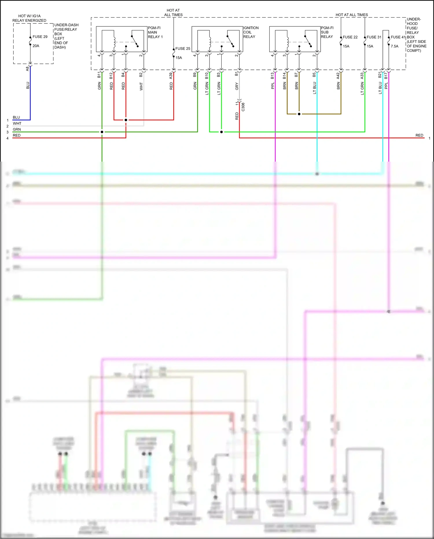 Wiring diagram ect sensor 2 for Honda CR-V VI (2022-2024) (6 of 6)