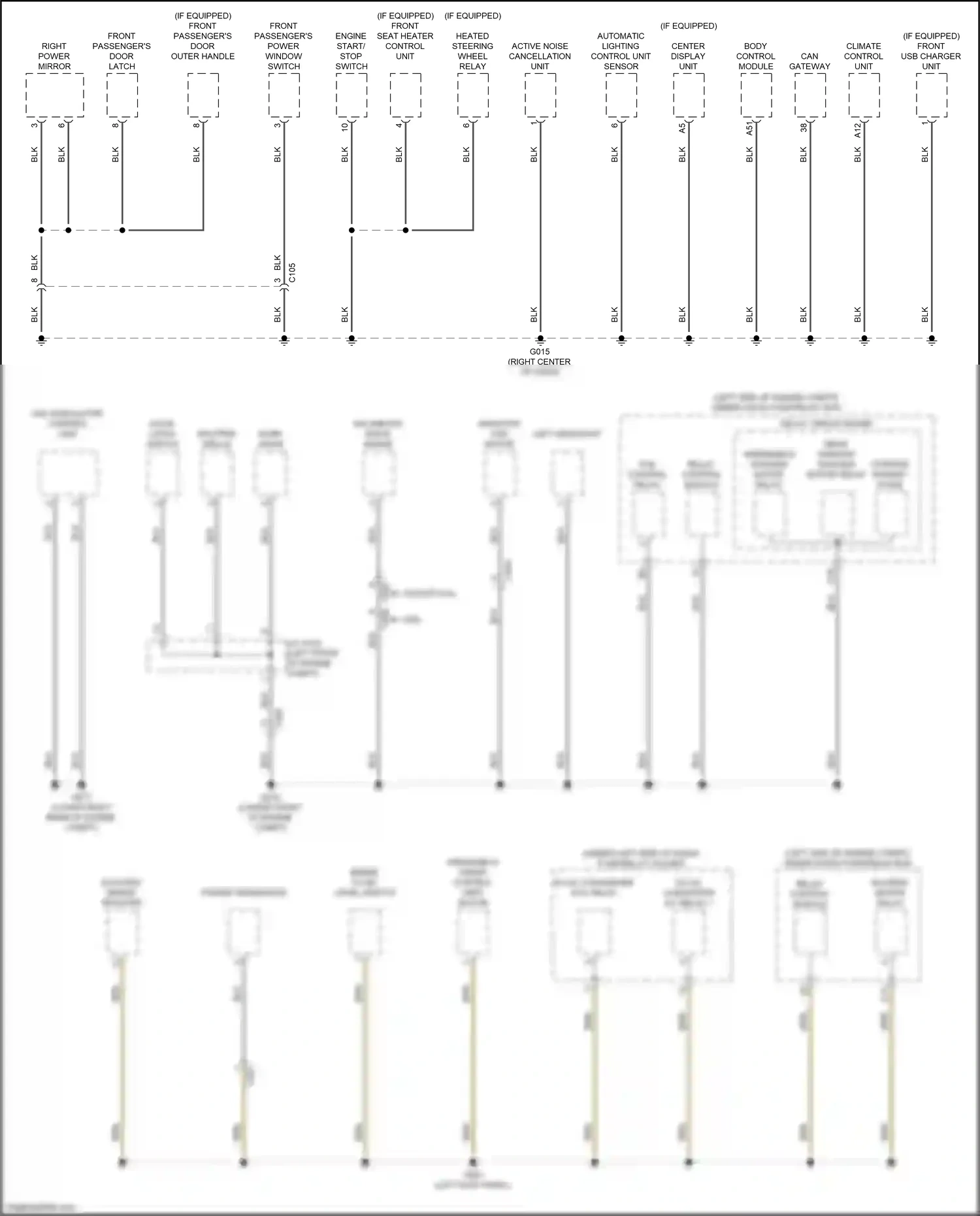Wiring diagram engine start/ stop switch for Honda CR-V VI (2022-2024) (1 of 1)