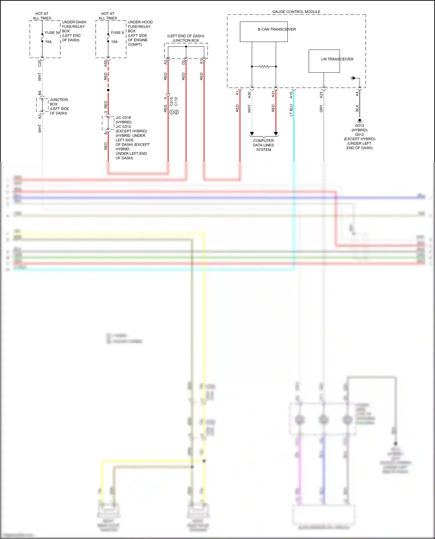 Wiring diagram gauge control module for Honda CR-V VI (2022-2024) (10 of 51)