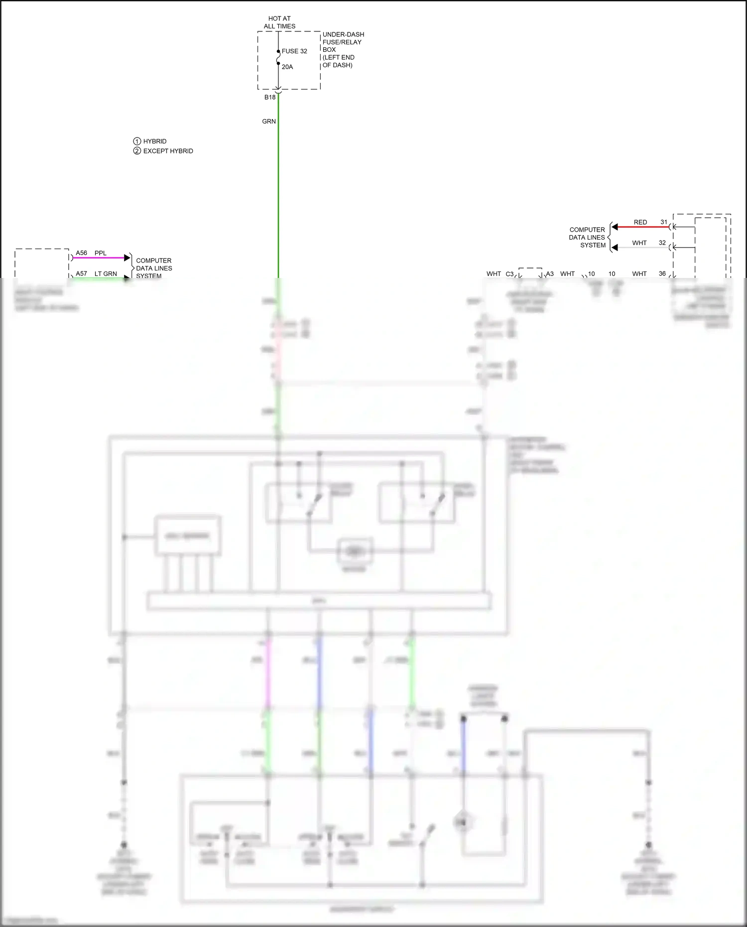 Wiring diagram hall sensor for Honda CR-V VI (2022-2024) (2 of 2)