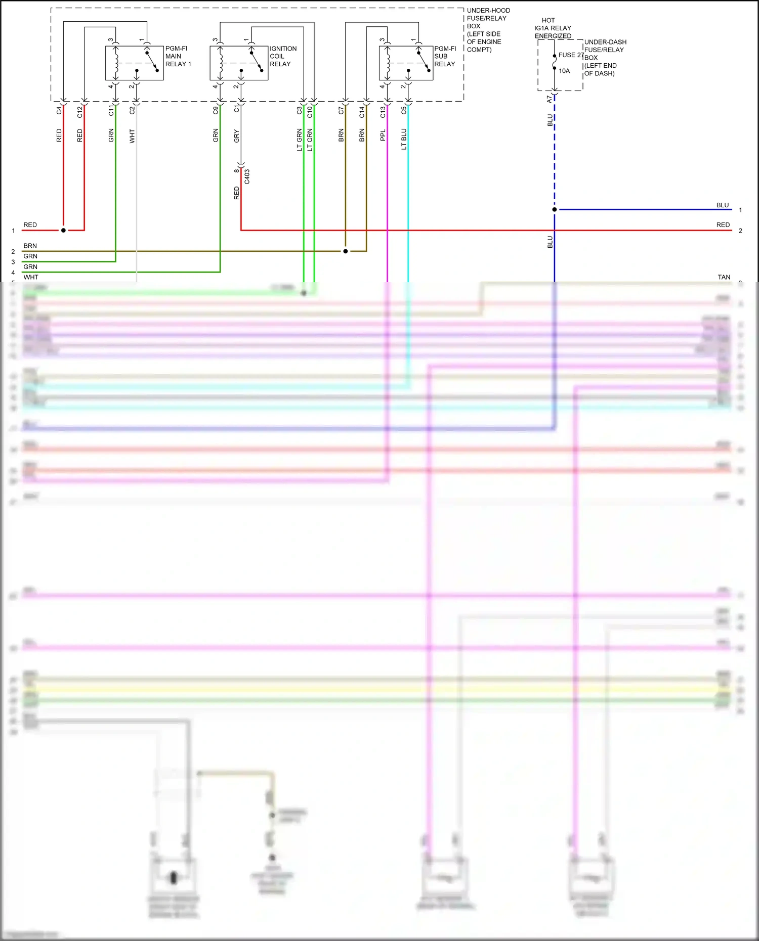 Wiring diagram iat sensor 2 for Honda CR-V VI (2022-2024) (1 of 2)