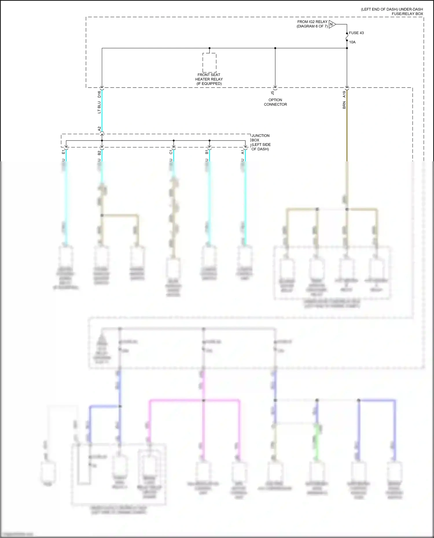 Wiring diagram junction box e for Honda CR-V VI (2022-2024) (8 of 11)