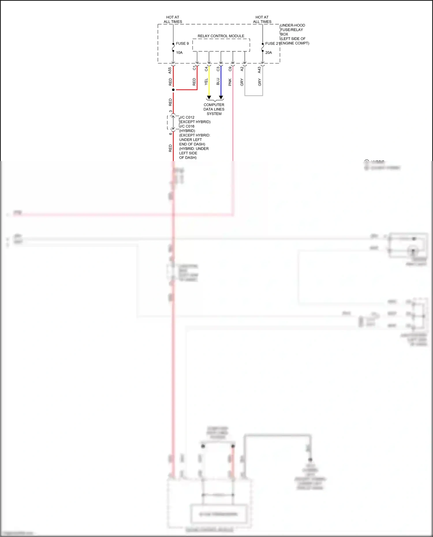 Wiring diagram junction box e for Honda CR-V VI (2022-2024) (3 of 11)