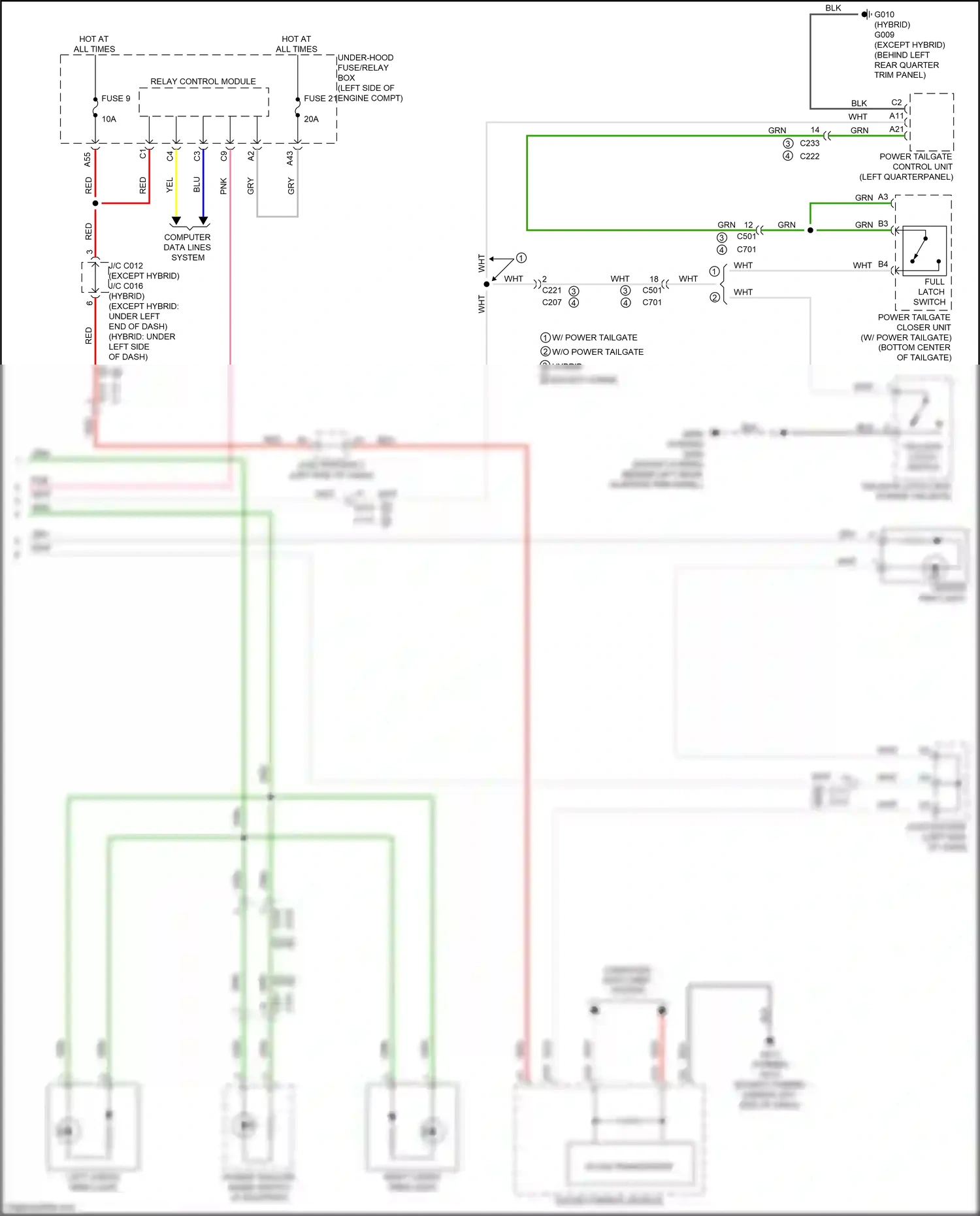Wiring diagram junction box e for Honda CR-V VI (2022-2024) (2 of 11)