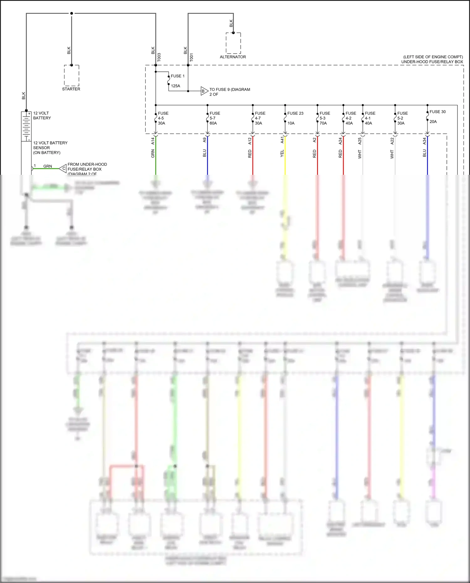 Wiring diagram left headlight for Honda CR-V VI (2022-2024) (5 of 12)