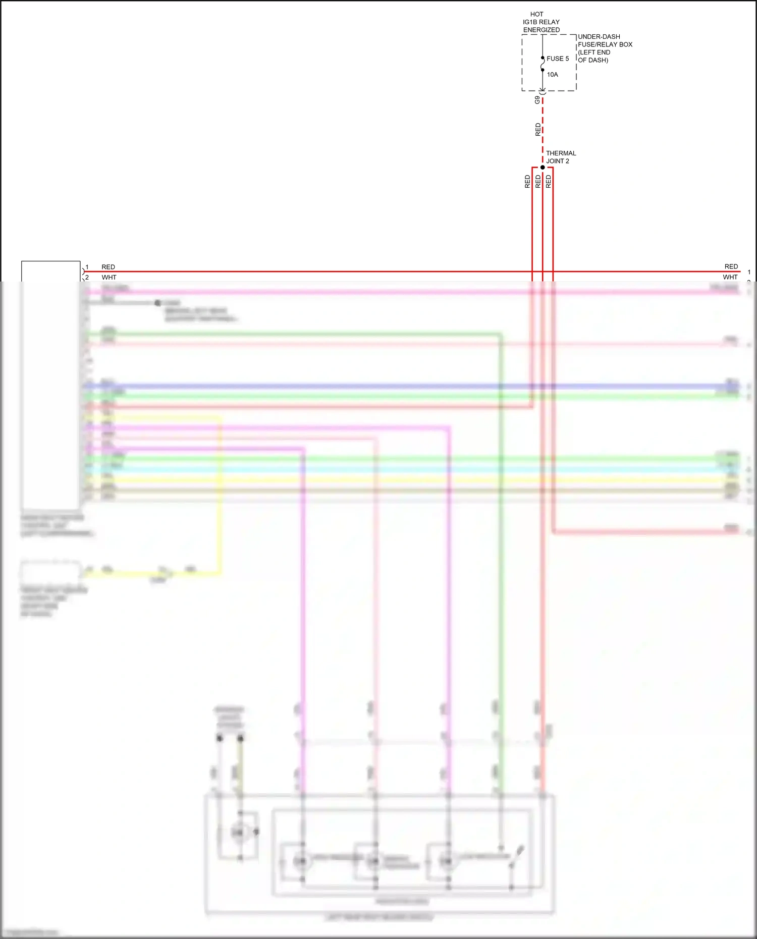 Wiring diagram low indicator for Honda CR-V VI (2022-2024) (1 of 2)