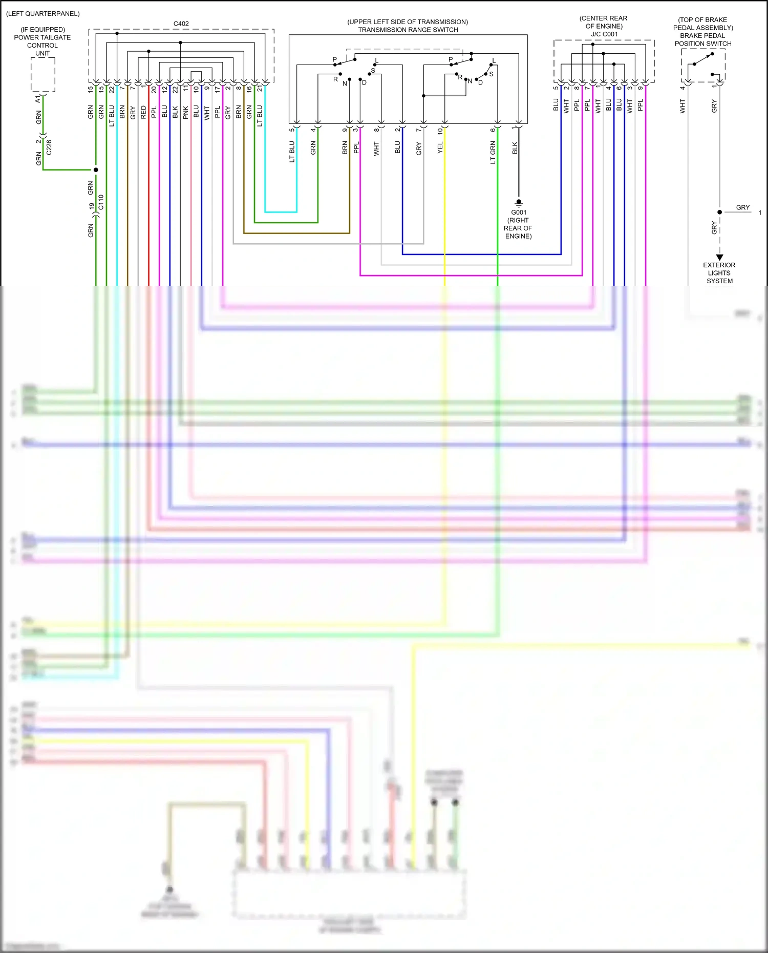 Wiring diagram power tailgate control unit for Honda CR-V VI (2022-2024) (11 of 19)