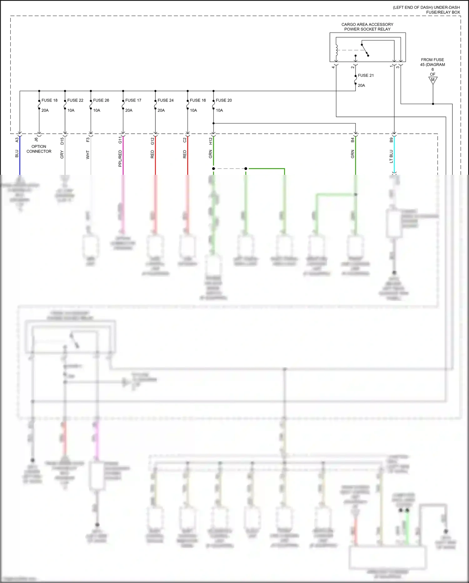 Wiring diagram power tailgate inside switch for Honda CR-V VI (2022-2024) (3 of 4)