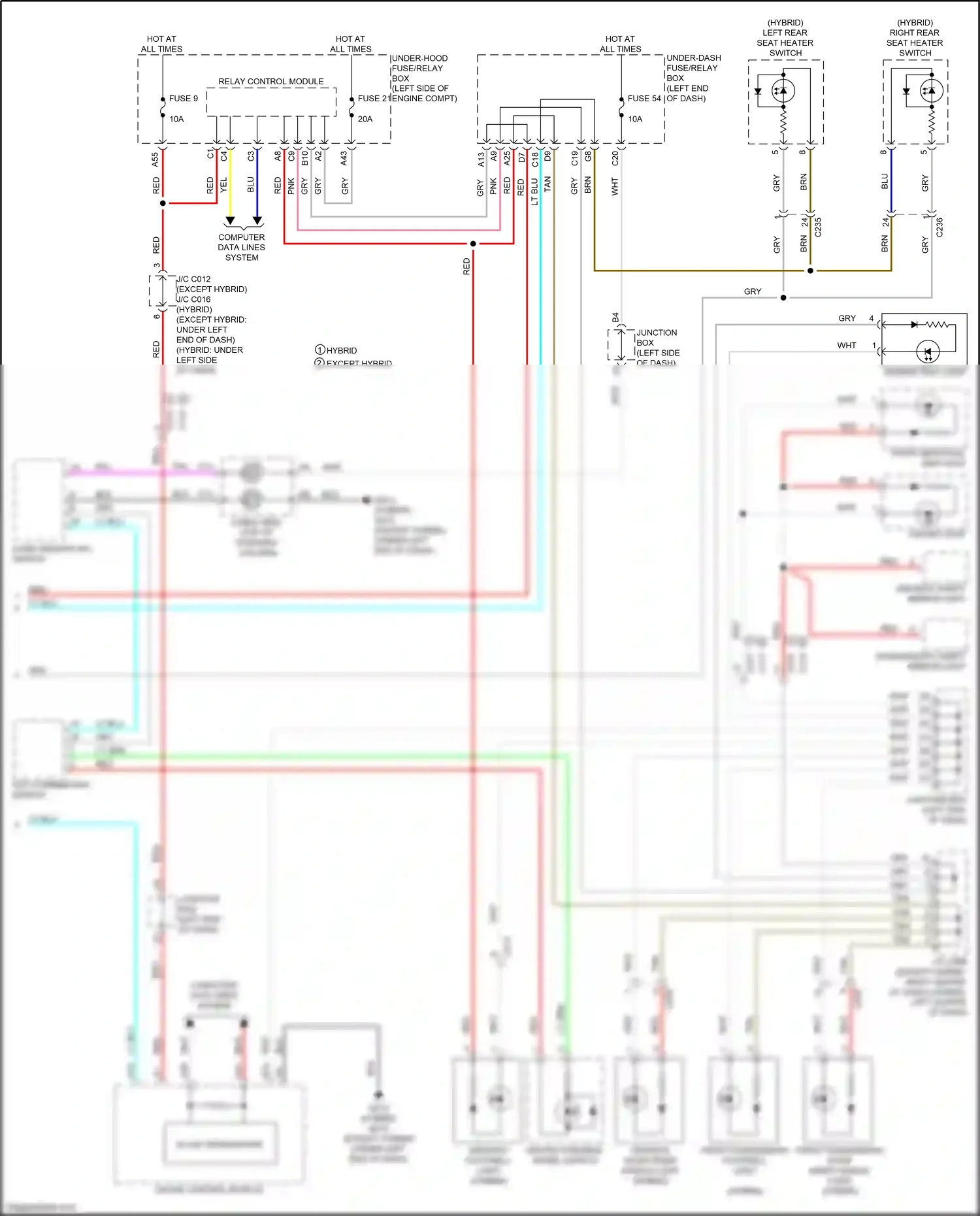 Wiring diagram relay control module for Honda CR-V VI (2022-2024) (5 of 23)