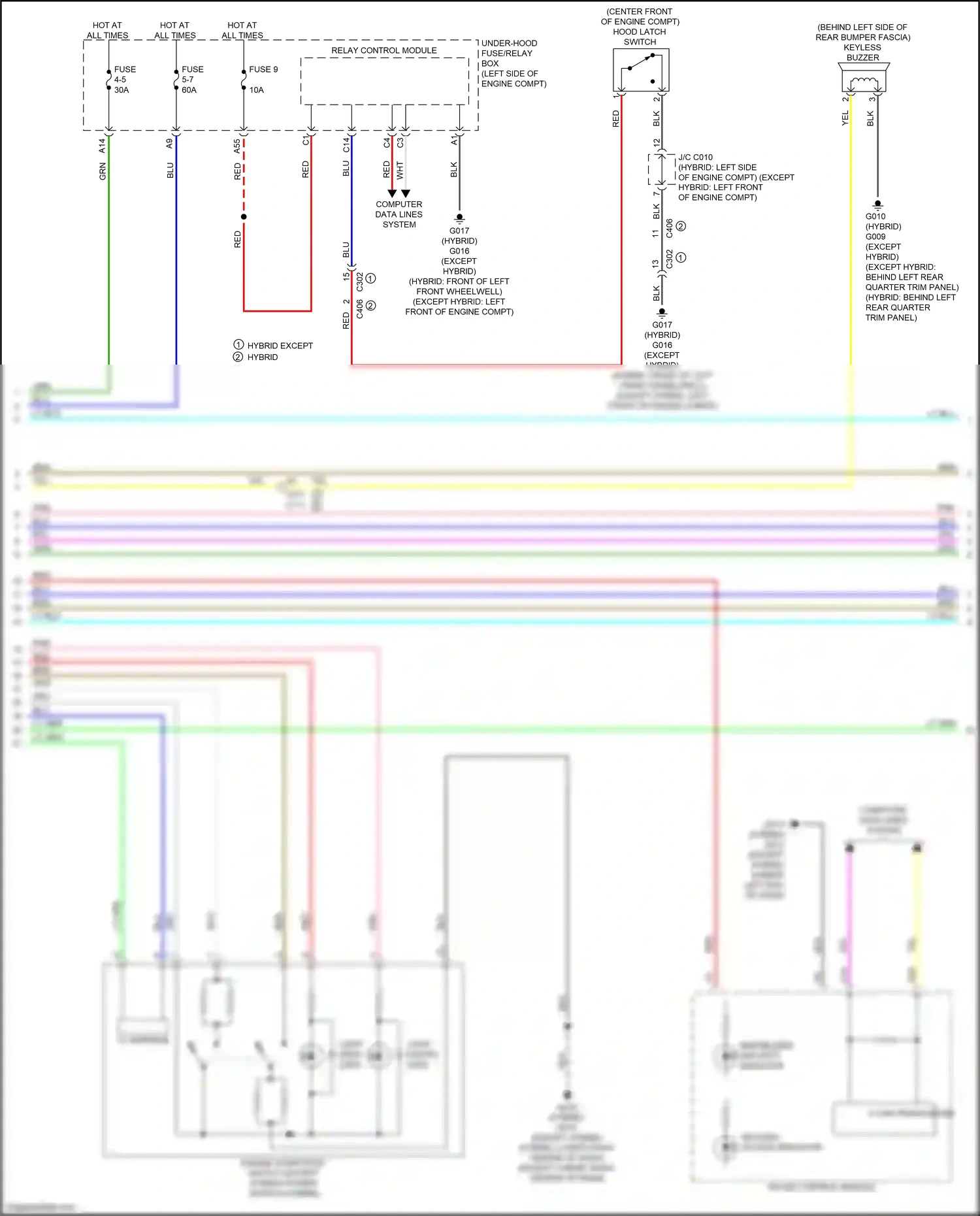 Wiring diagram relay control module for Honda CR-V VI (2022-2024) (19 of 23)