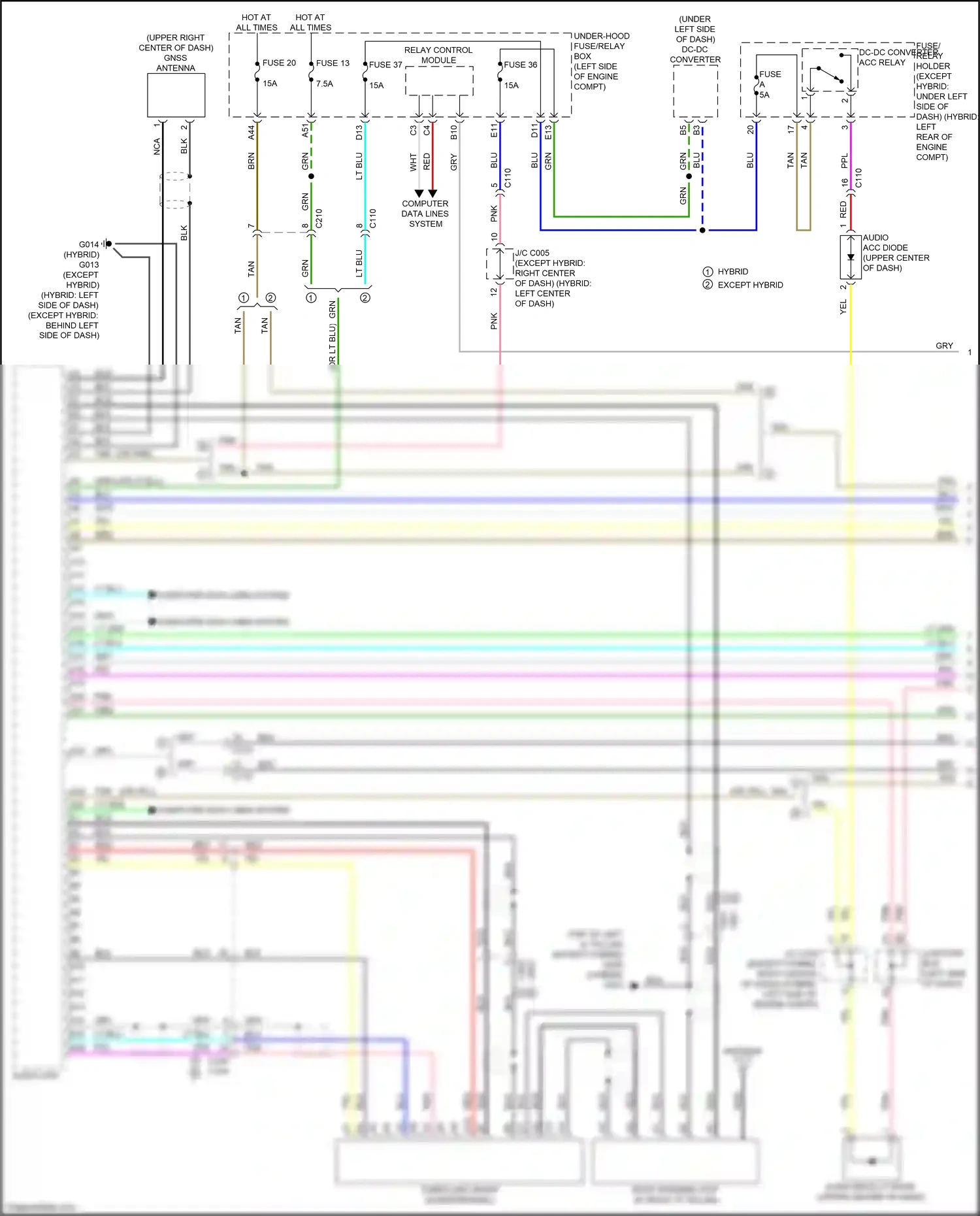 Wiring diagram relay control module for Honda CR-V VI (2022-2024) (10 of 23)