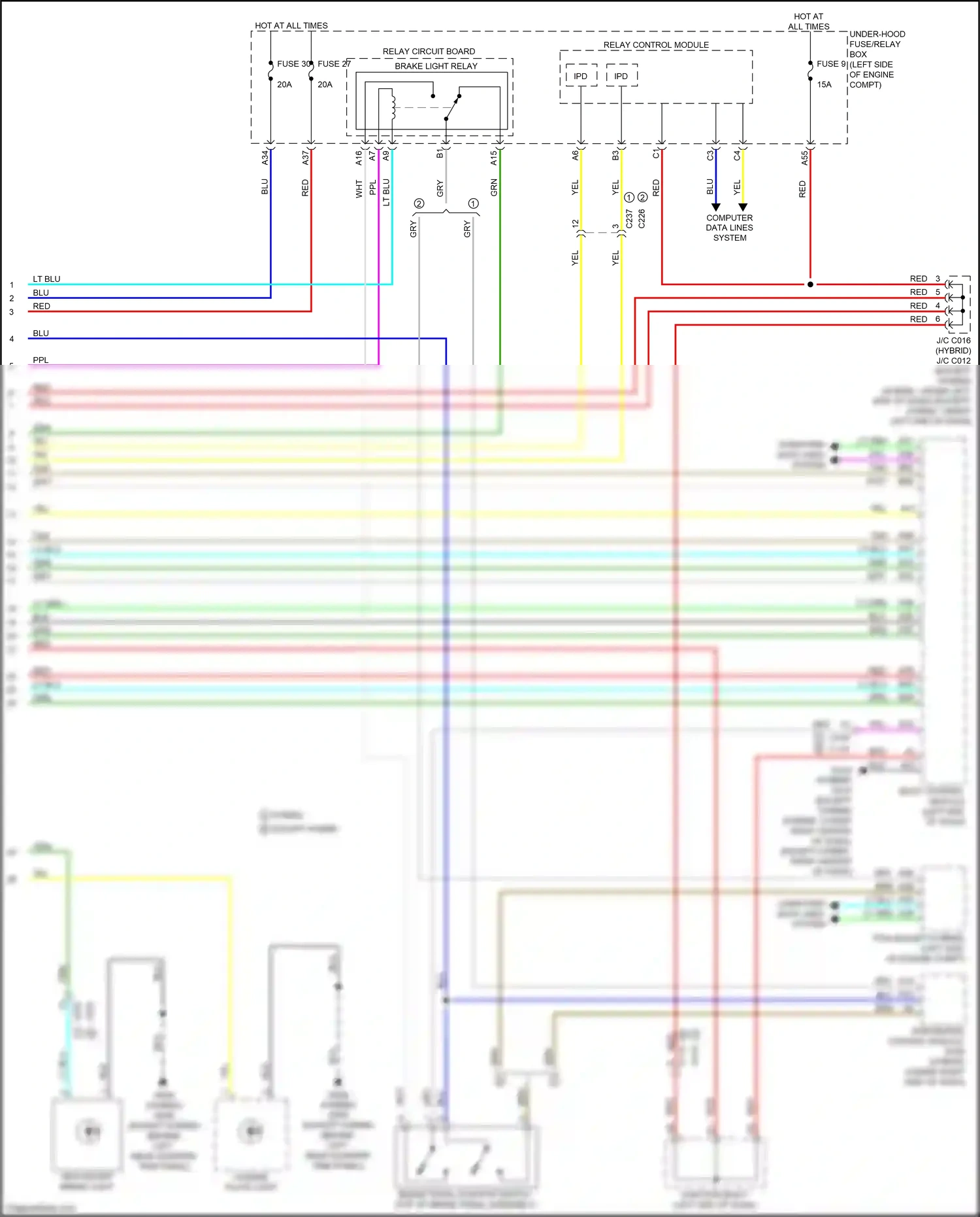 Wiring diagram relay control module for Honda CR-V VI (2022-2024) (12 of 23)