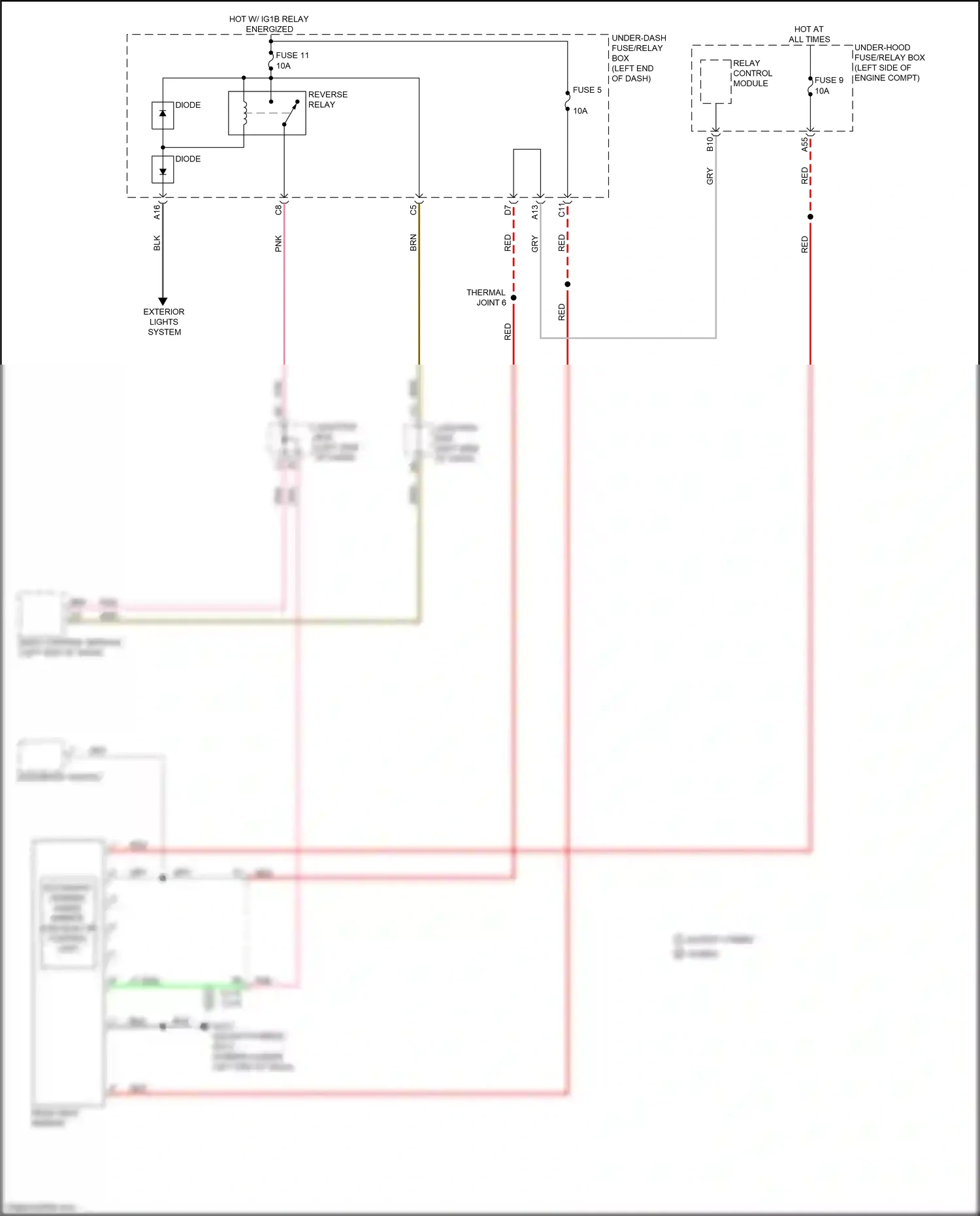 Wiring diagram relay control module for Honda CR-V VI (2022-2024) (11 of 23)