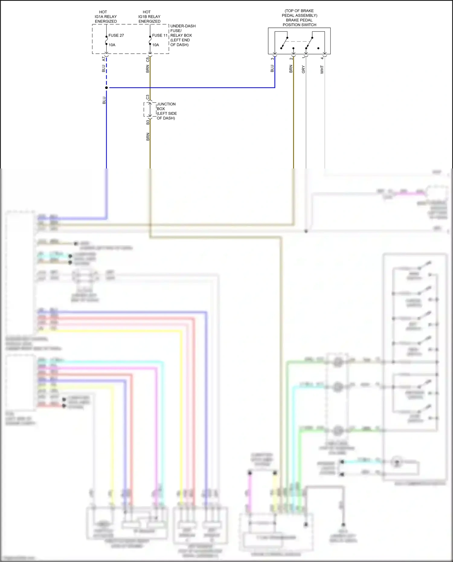 Wiring diagram set switch for Honda CR-V VI (2022-2024) (2 of 2)