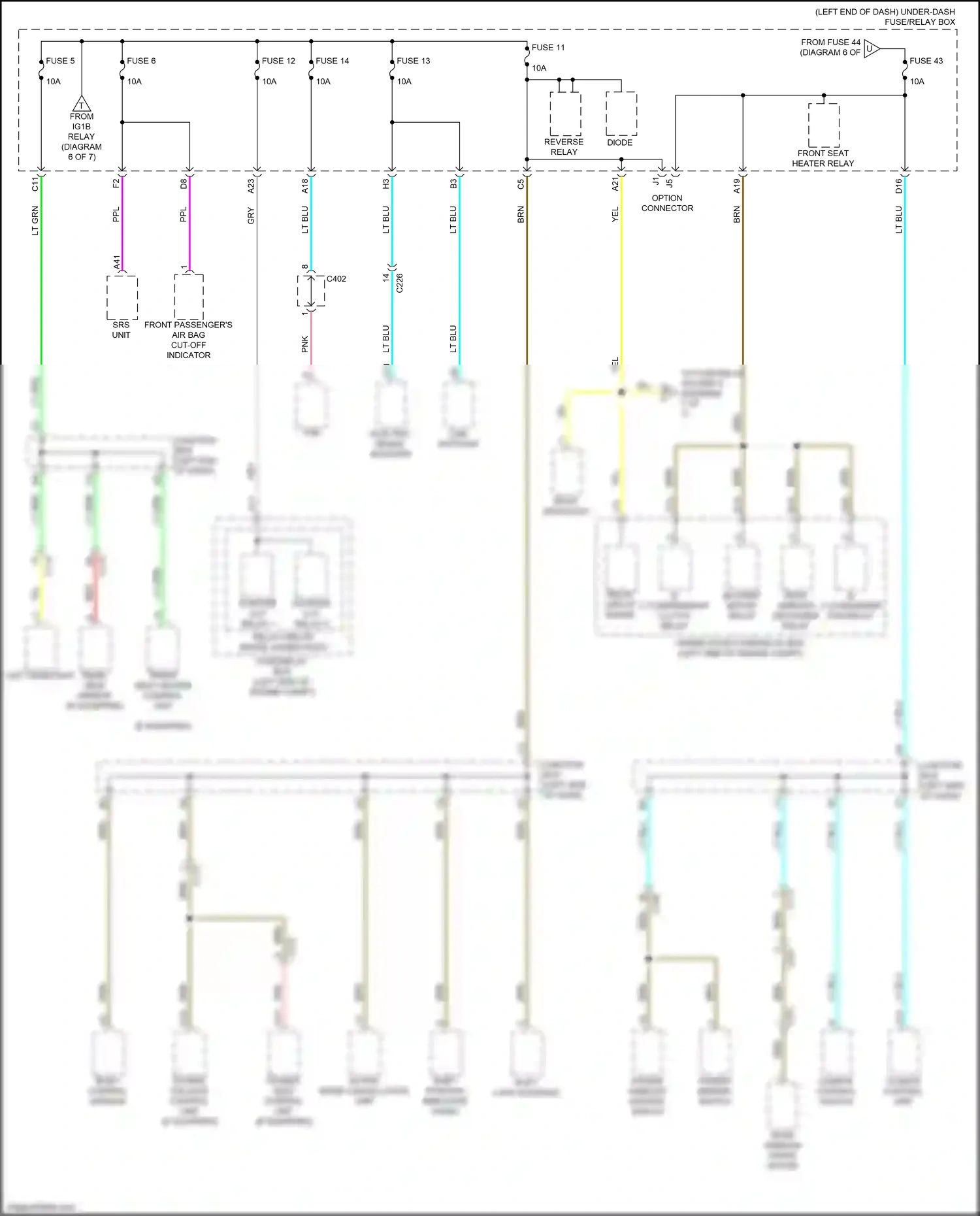 Wiring diagram shift position indicator panel for Honda CR-V VI (2022-2024) (7 of 11)