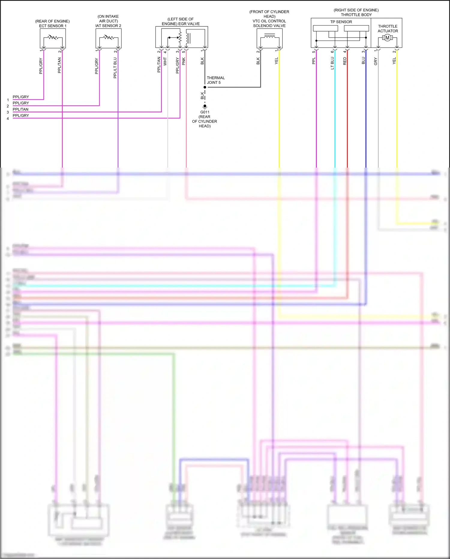 Wiring diagram tp sensor for Honda CR-V VI (2022-2024) (4 of 4)