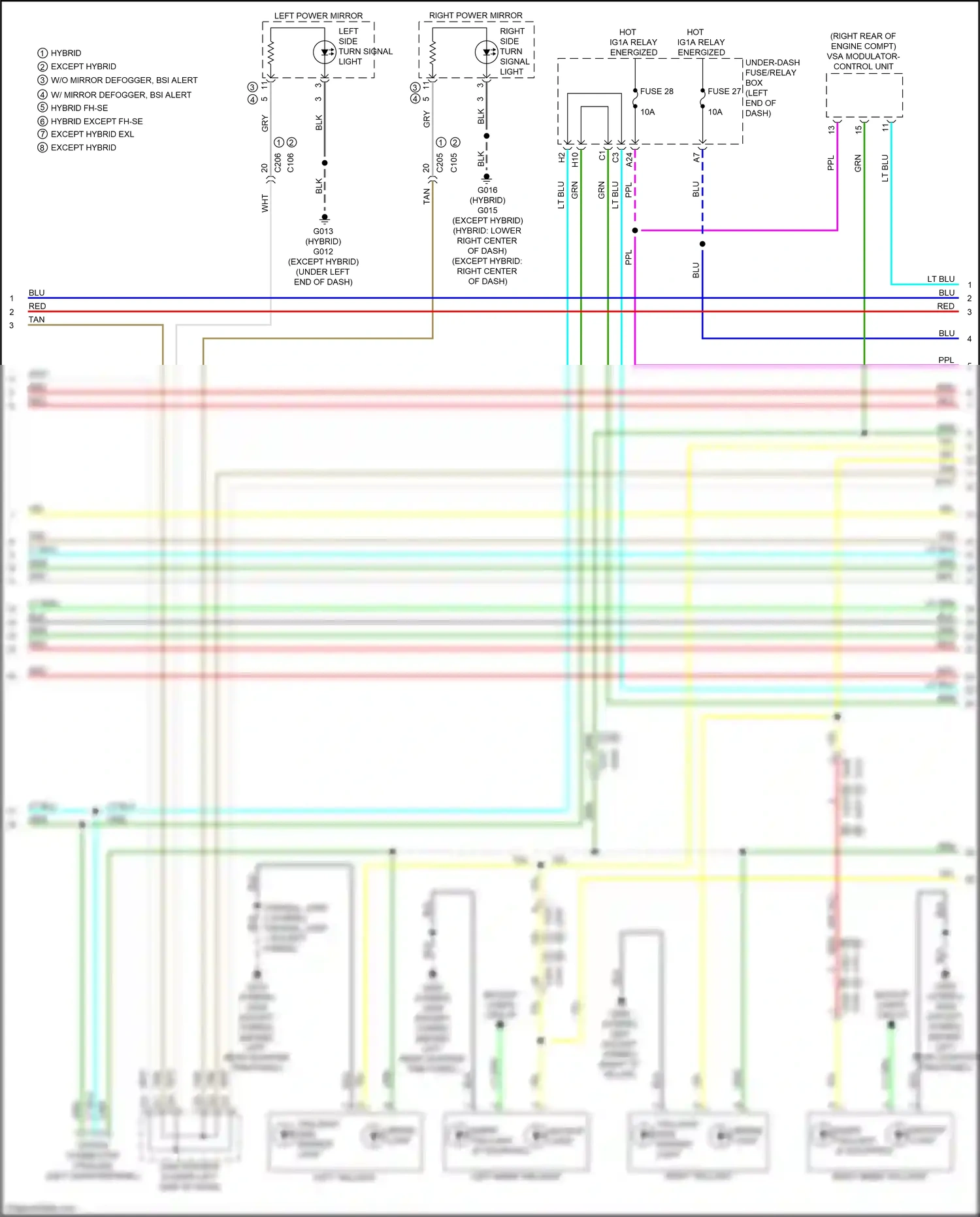 Wiring diagram vsa modulator control unit for Honda CR-V VI (2022-2024) (13 of 15)