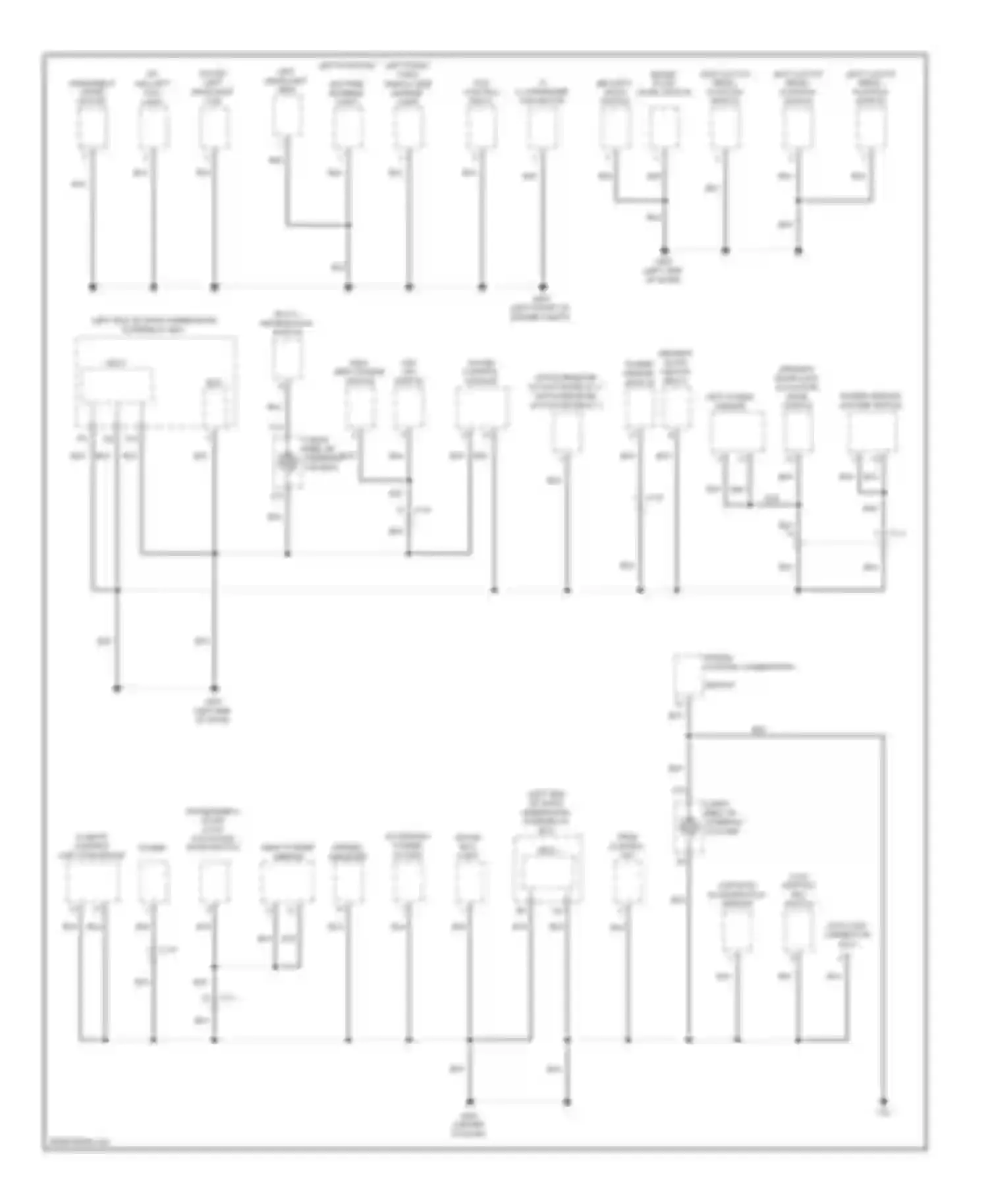 CR-Z Honda I (2010-2016): Ground distribution circuit (1 of 4)