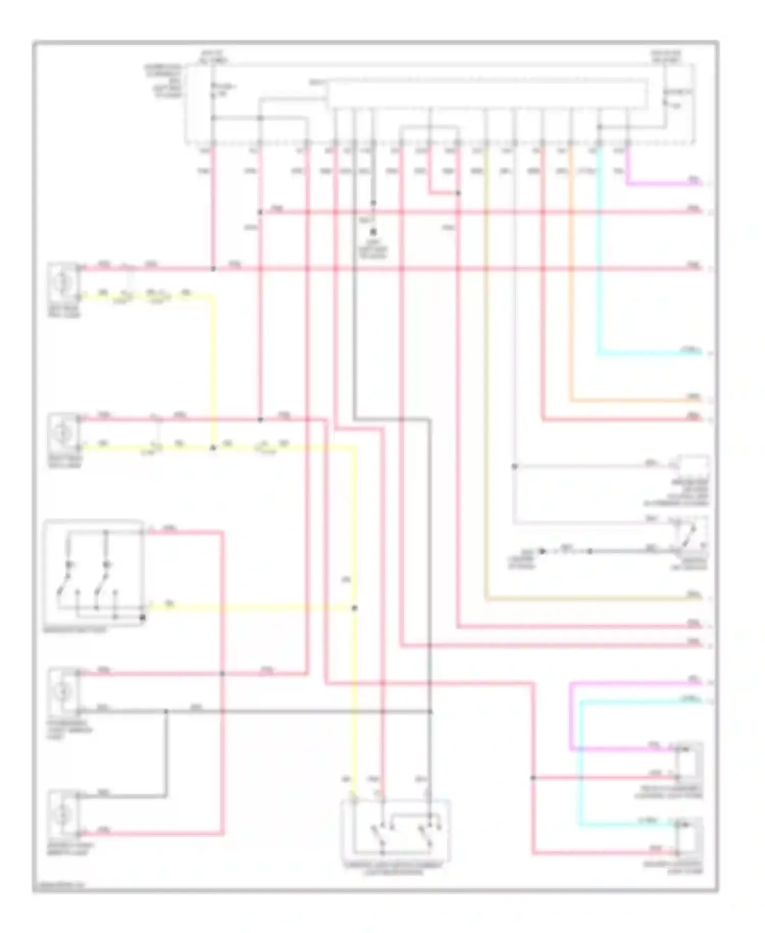 CR-Z Honda I (2010-2016): Courtesy lamps circuit (1 of 2)