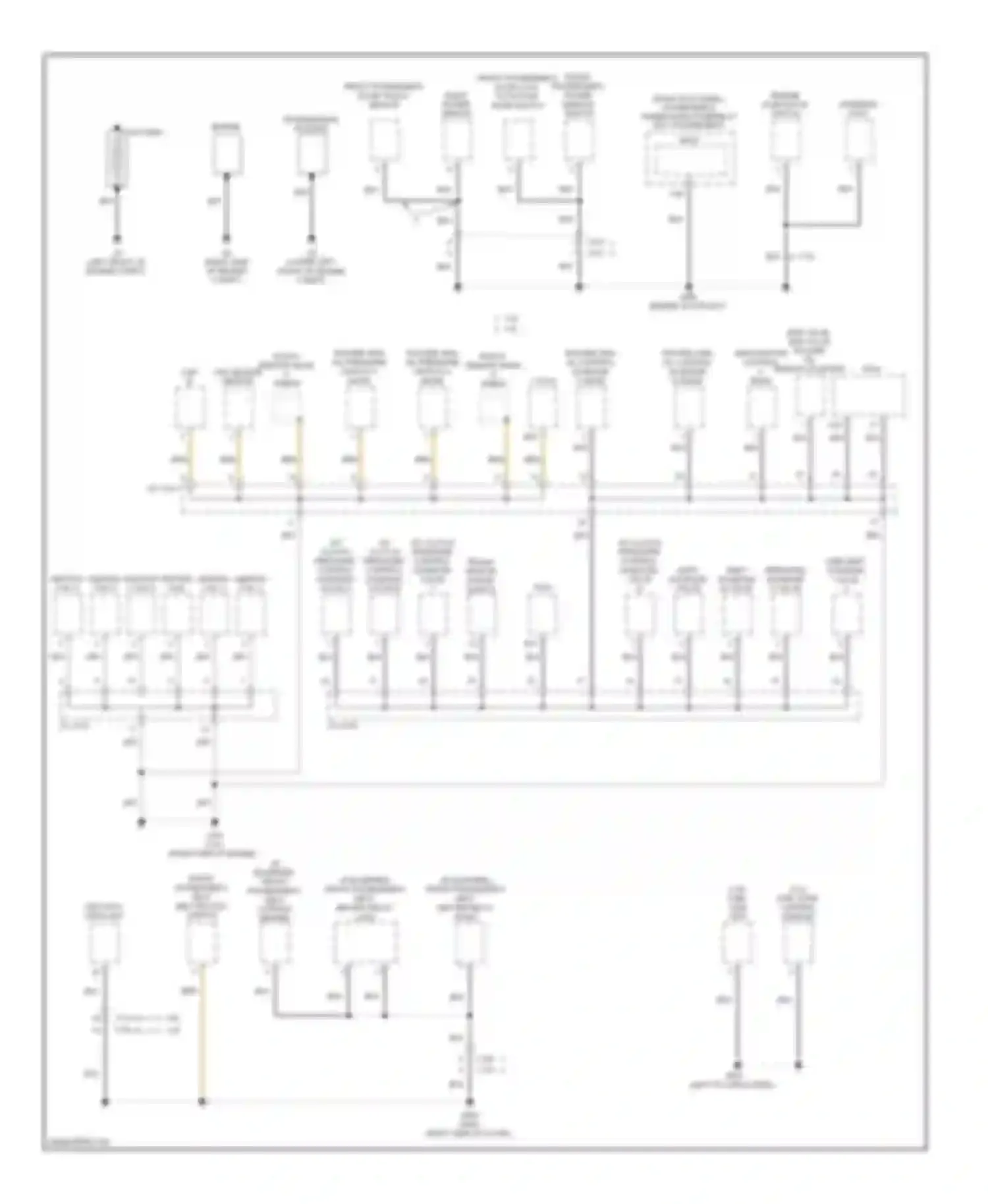 Crosstour Honda I facelift (2012-2015): Ground distribution circuit (1 of 5)