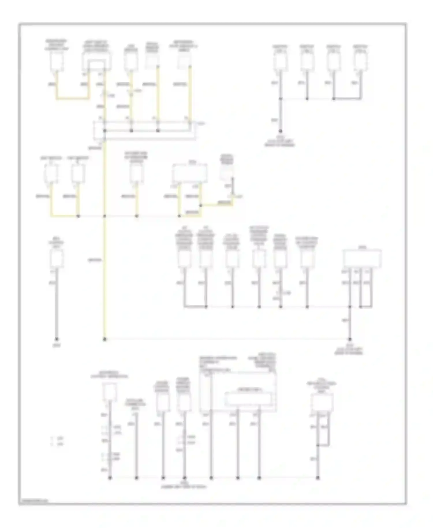 Crosstour Honda I facelift (2012-2015): Ground distribution circuit (2 of 5)