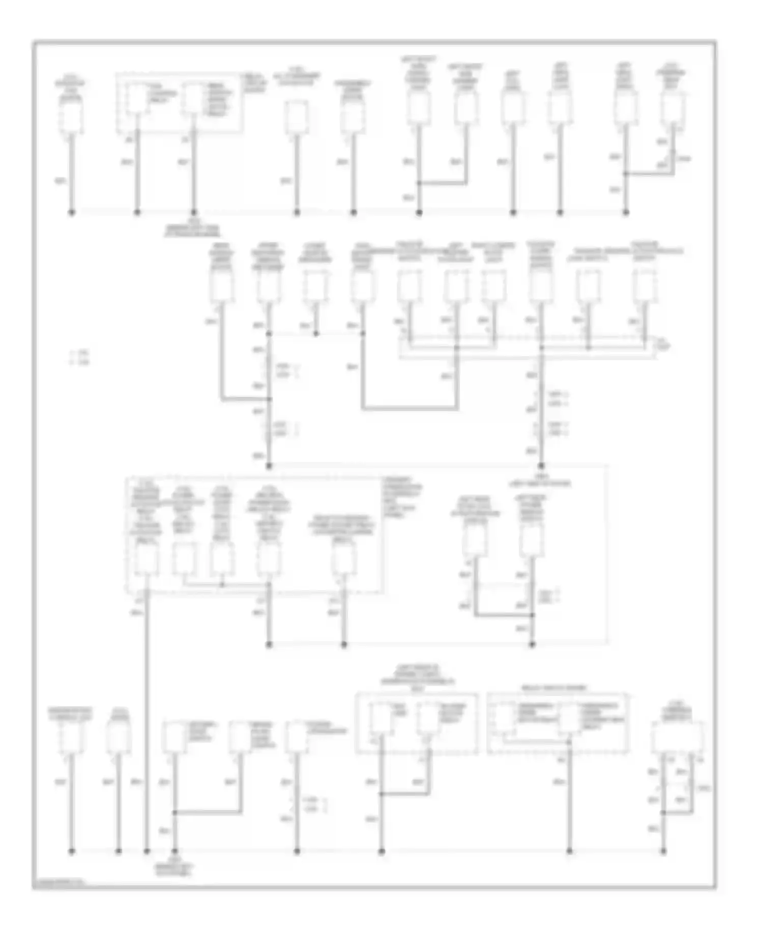 Crosstour Honda I facelift (2012-2015): Ground distribution circuit (3 of 5)