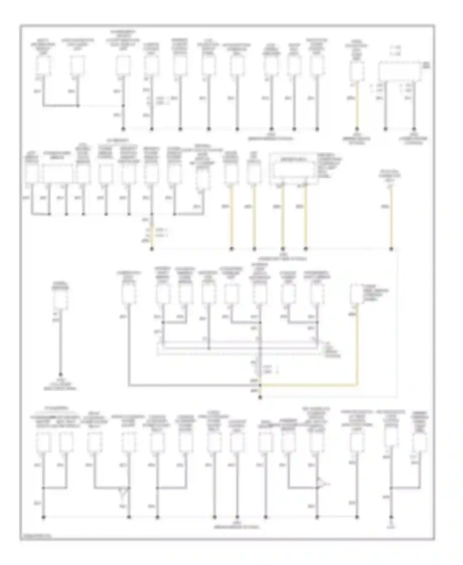 Crosstour Honda I facelift (2012-2015): Ground distribution circuit (4 of 5)