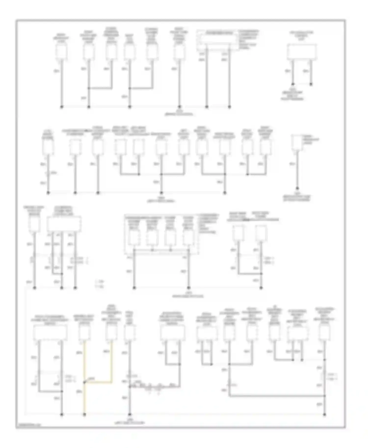 Crosstour Honda I facelift (2012-2015): Ground distribution circuit (5 of 5)