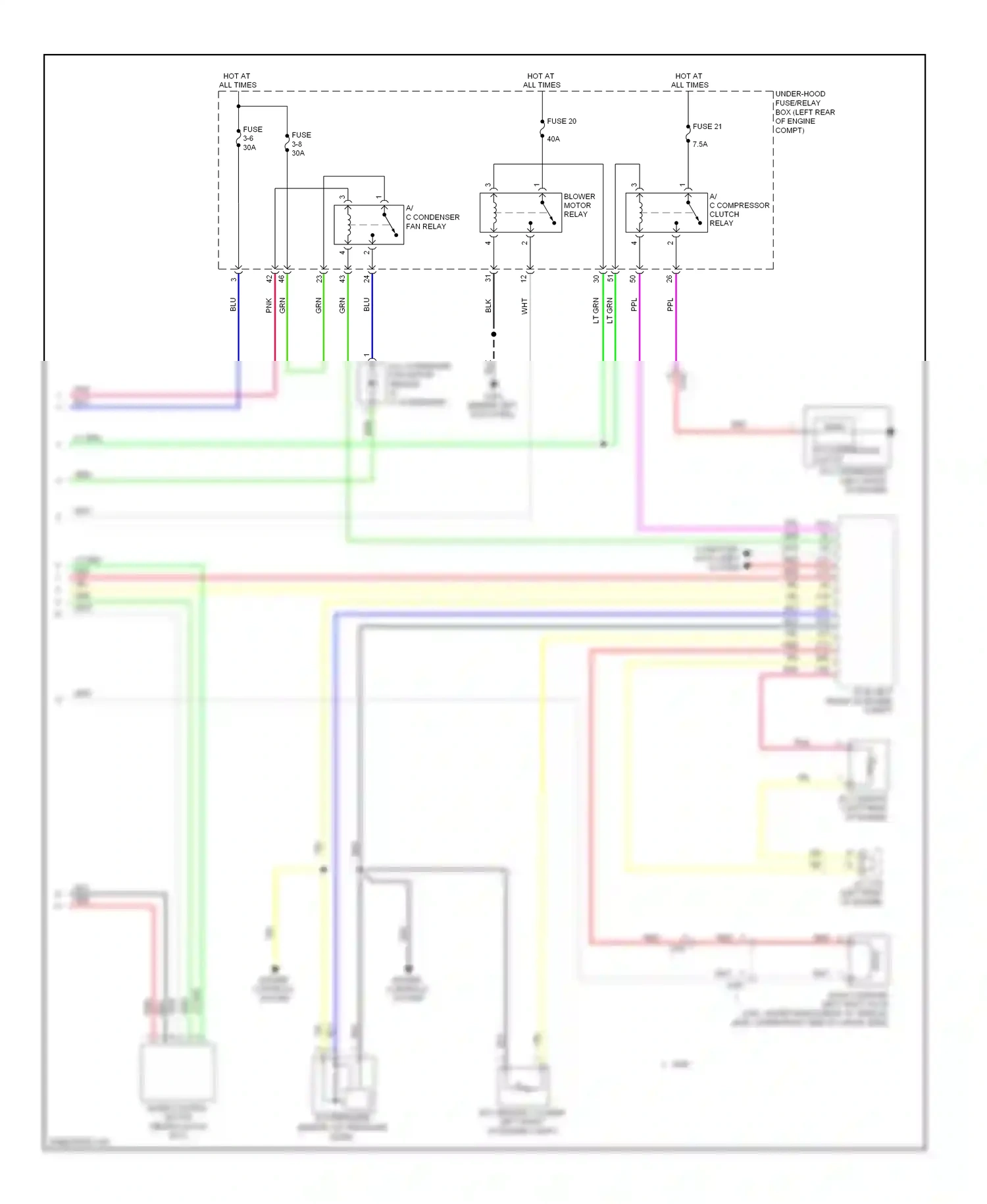 Wiring diagram a/c compressor (left front for Honda Crosstour I facelift (2012-2015) (1 of 1)