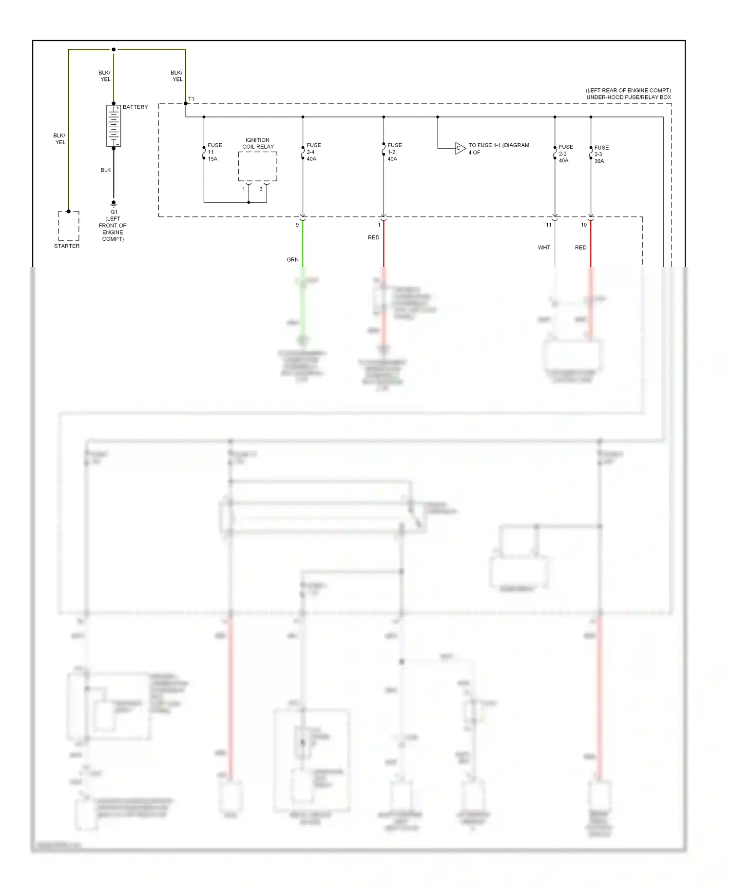 Wiring diagram a/c diode for Honda Crosstour I facelift (2012-2015) (1 of 2)
