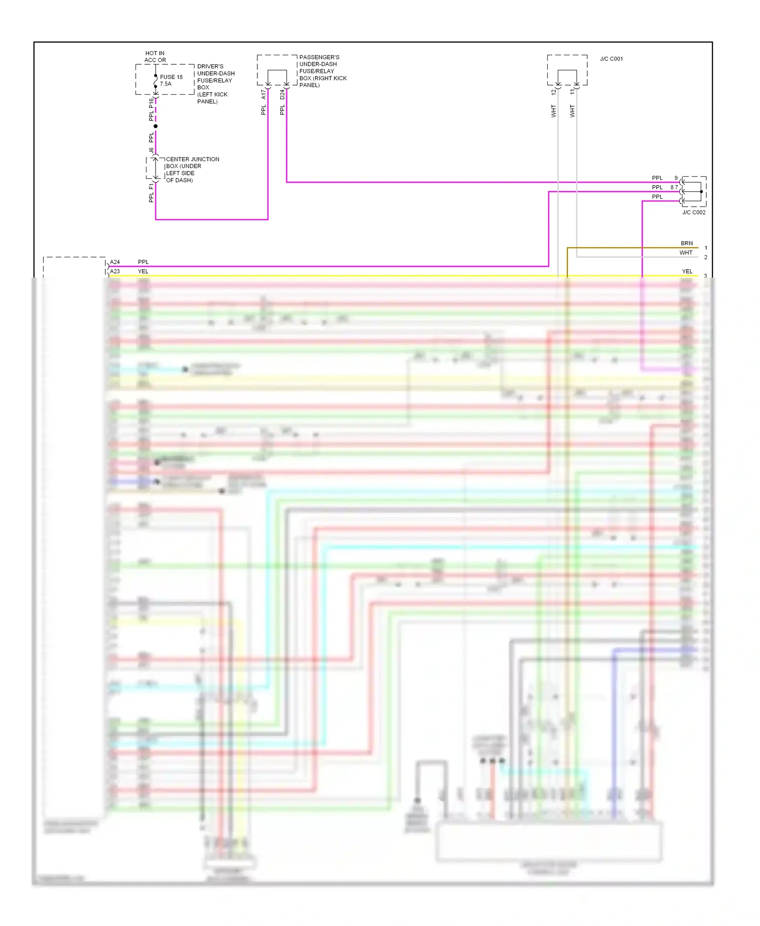 Wiring diagram anc/active sound control unit for Honda Crosstour I facelift (2012-2015) (5 of 8)